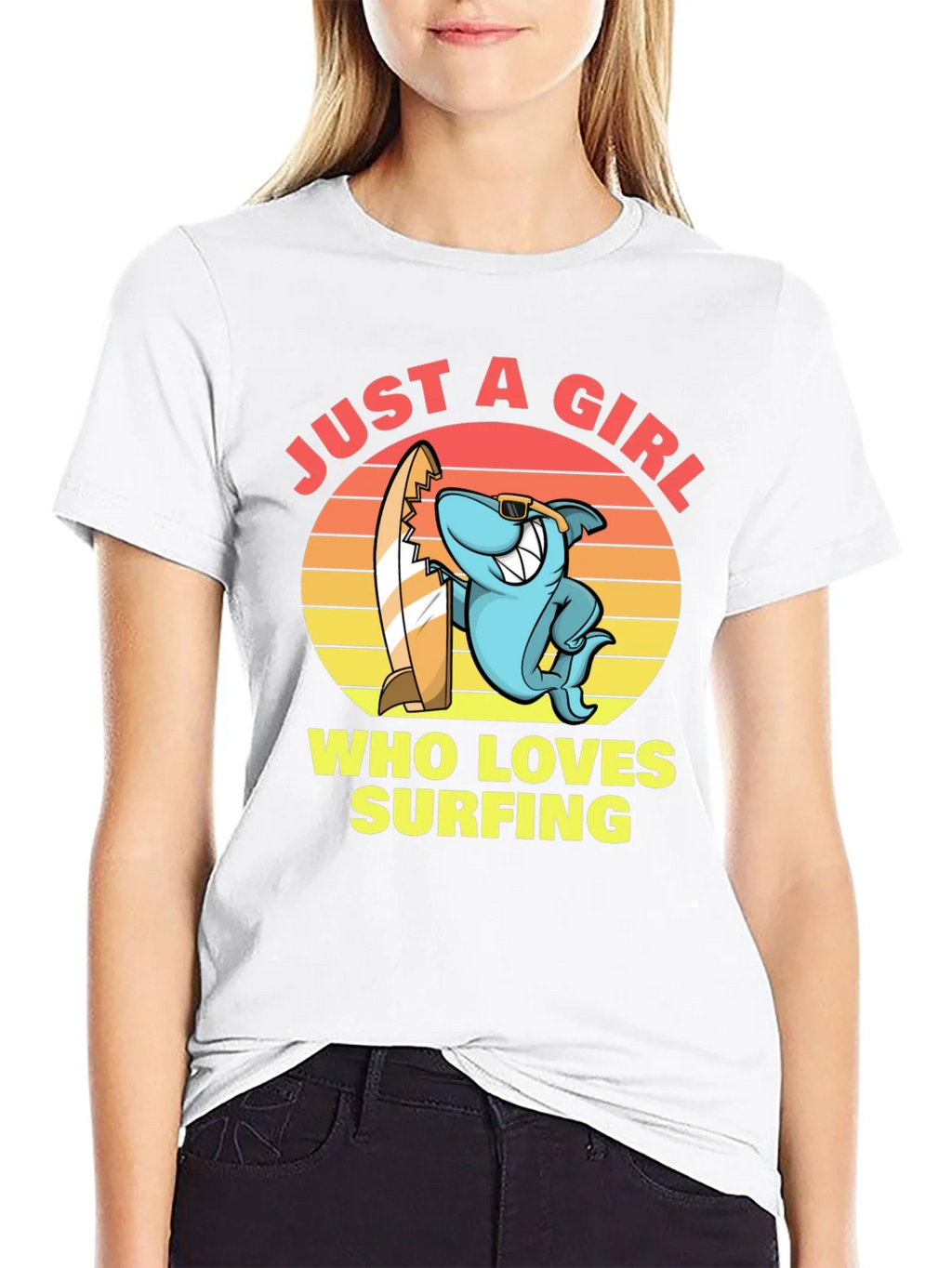 Just a Girl Who Loves Surfing T-Shirt product image 4