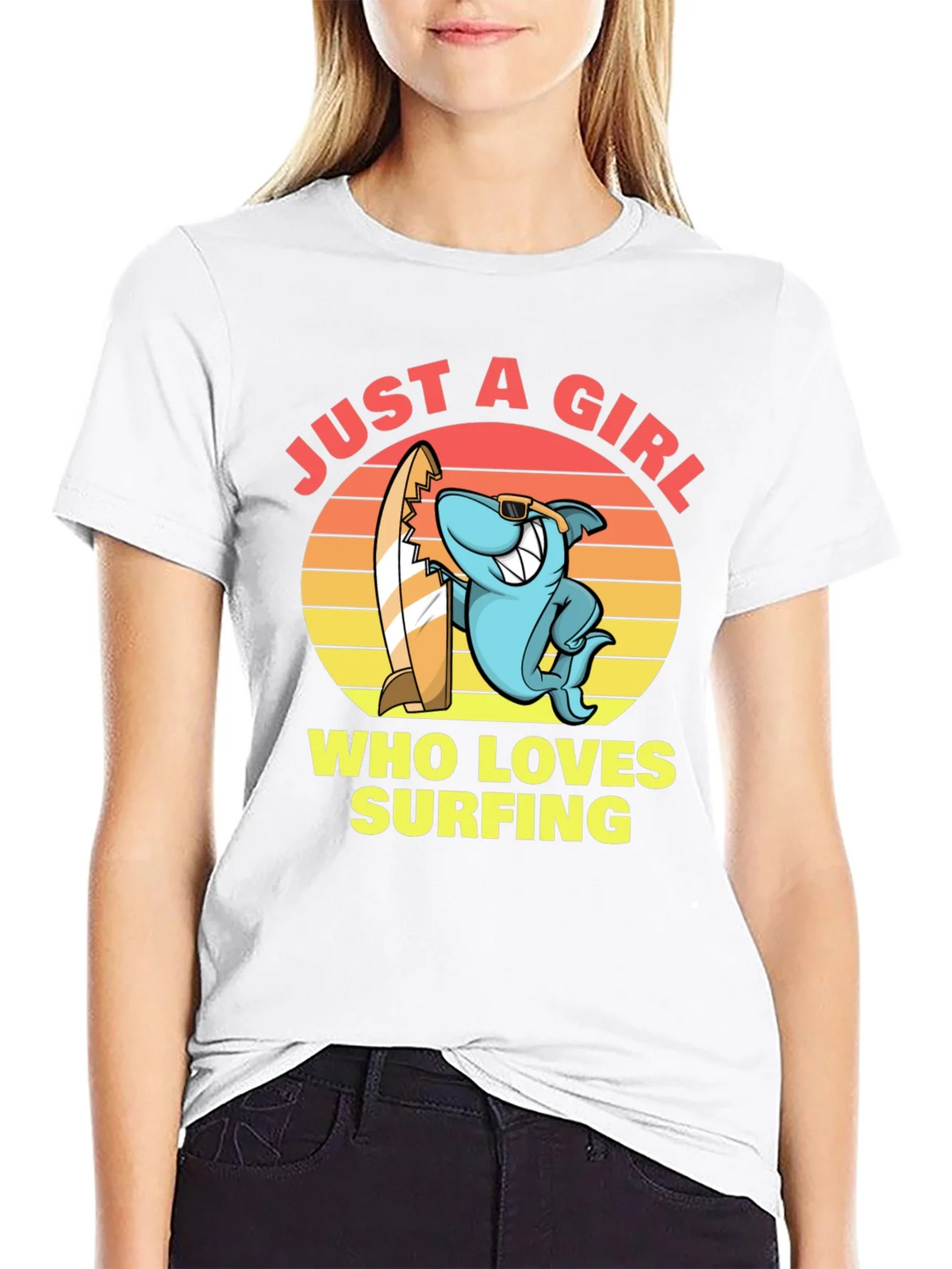Just a Girl Who Loves Surfing T-Shirt product image 4