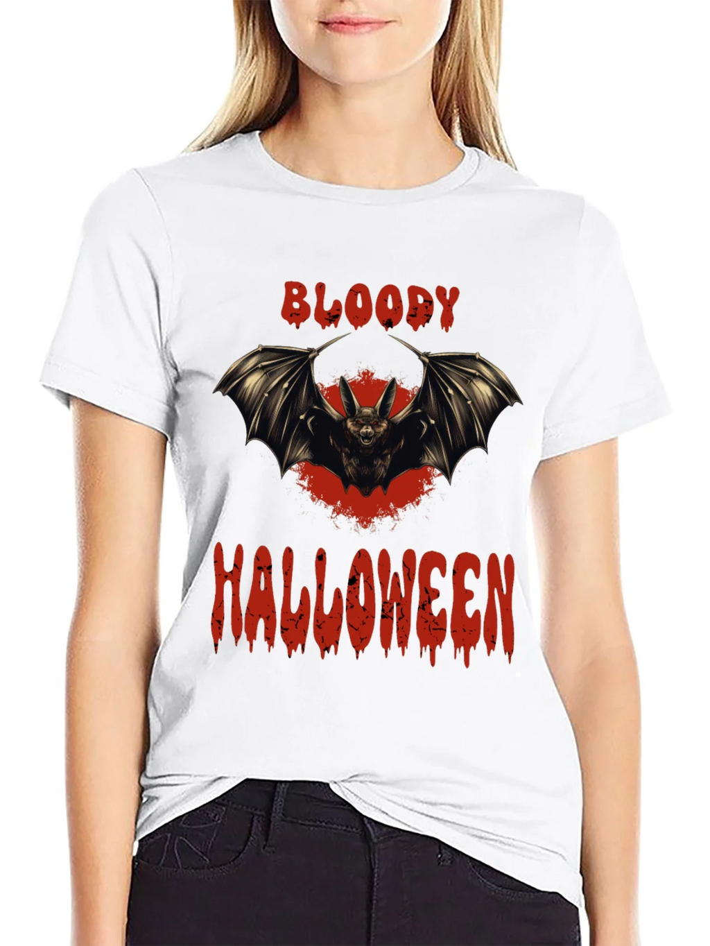 Bloody Halloween Bat Graphic T-Shirt product image 8