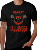 Bloody Halloween Bat Graphic T-Shirt product image 1