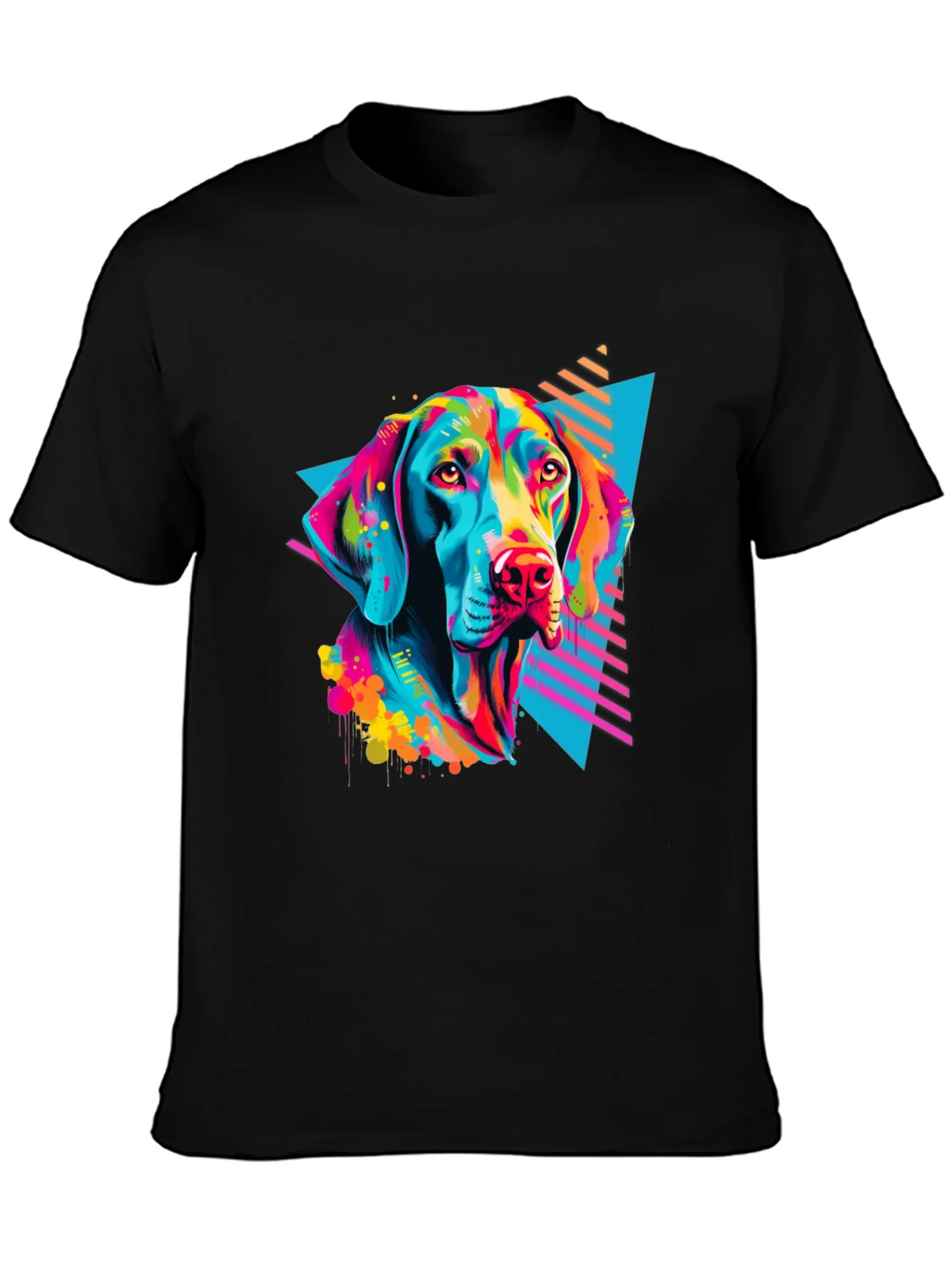Vibrant Dog Graphic T-Shirt - Bold 80s Style product image 3