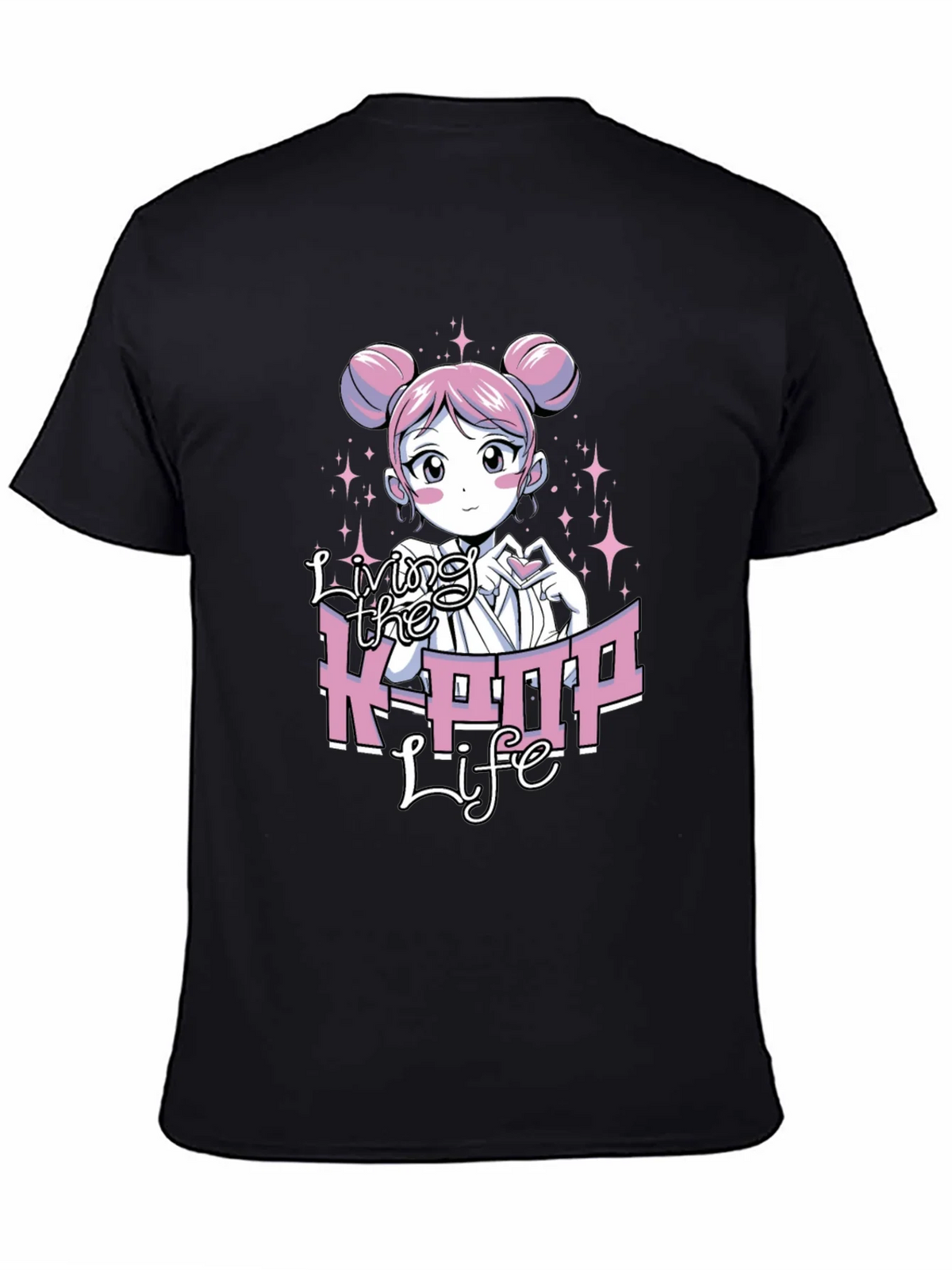 Living the K-POP Life Black Graphic Tee product image 4