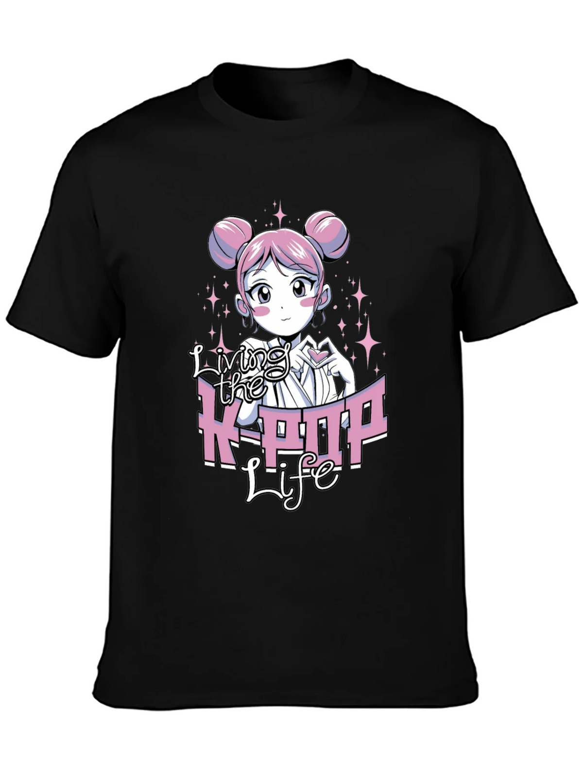 Living the K-POP Life Black Graphic Tee product image 3