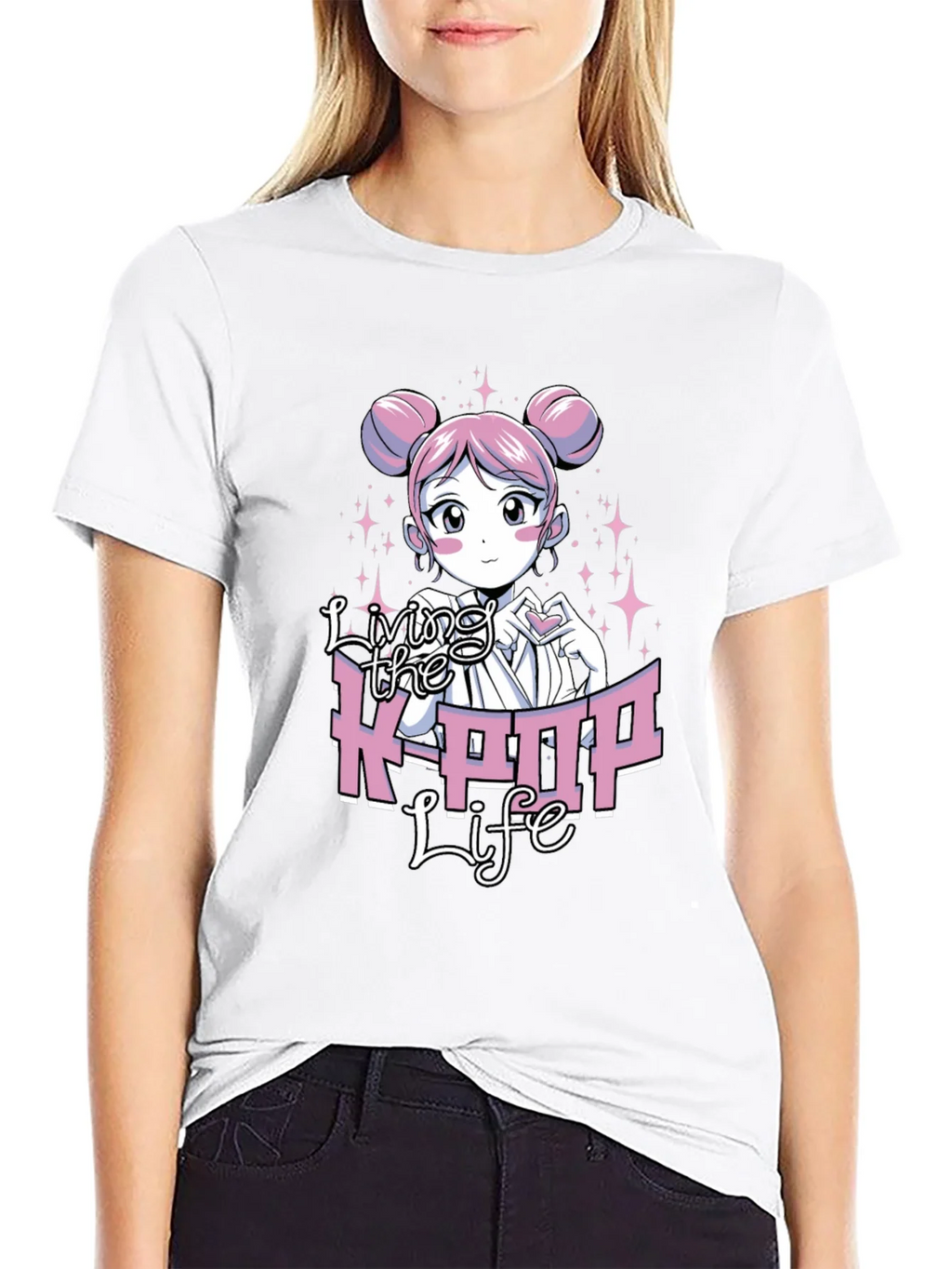 Living the K-POP Life Black Graphic Tee product image 8