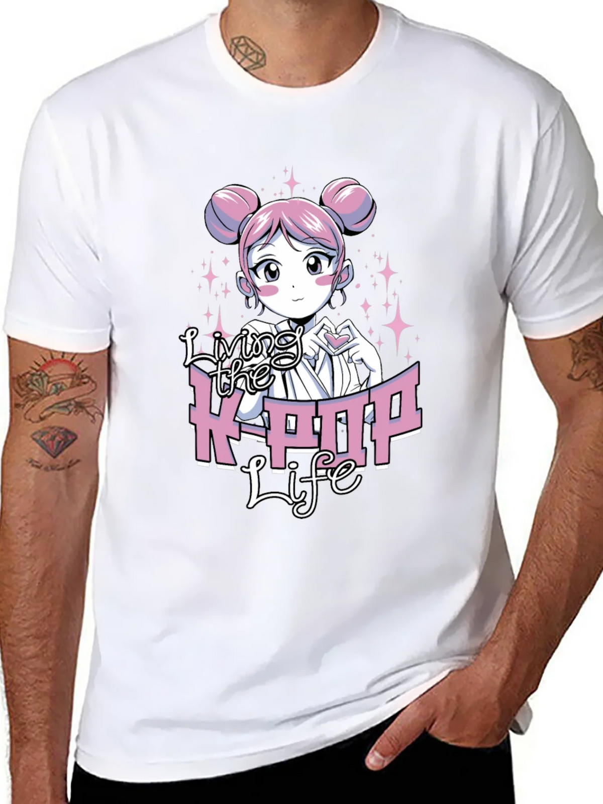 Living the K-POP Life Black Graphic Tee product image 7