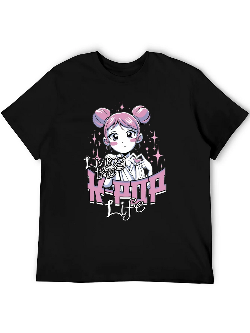 Living the K-POP Life Black Graphic Tee product image 5