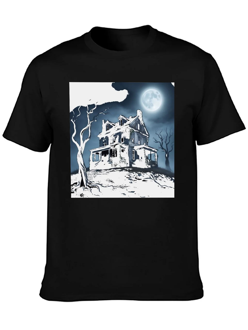 Spooky Haunted House Graphic Tee product image 3