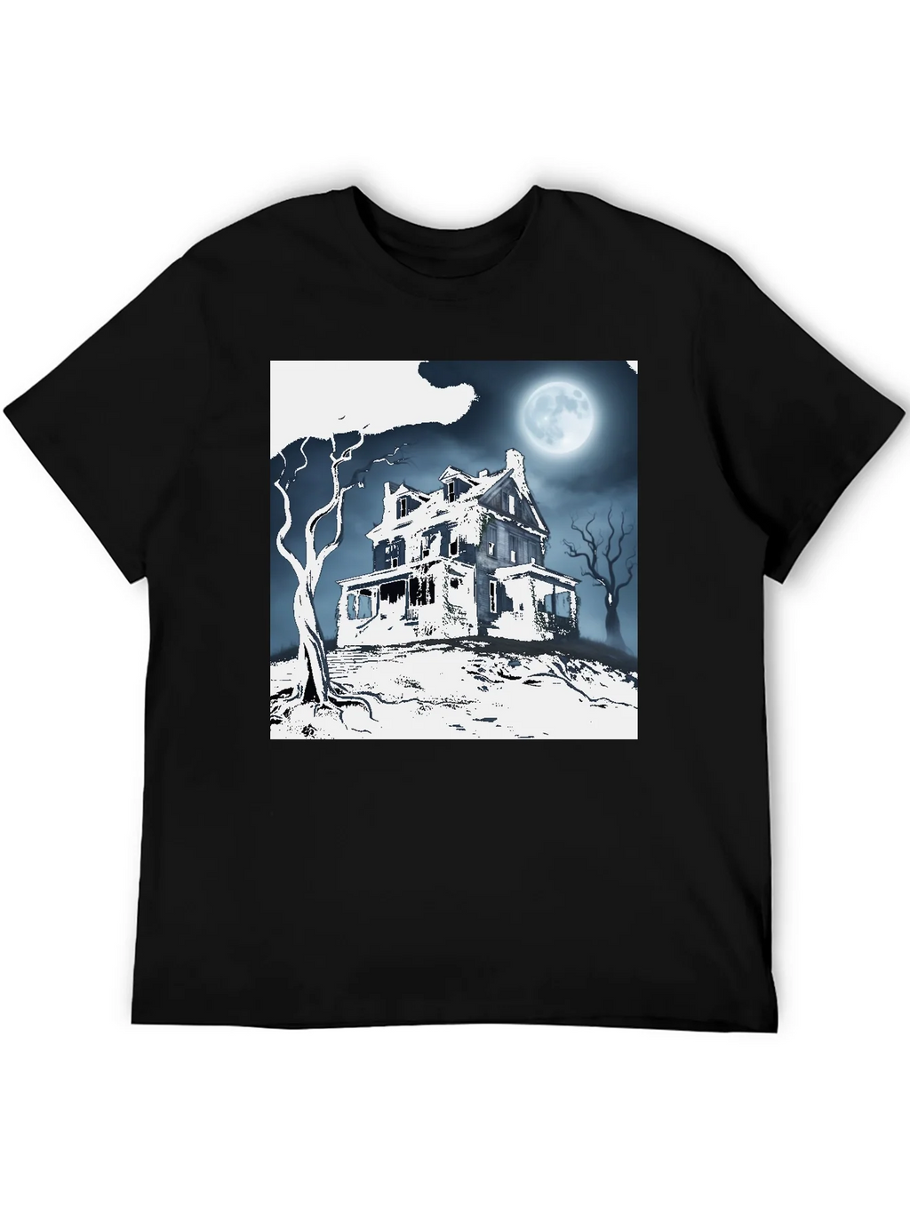 Spooky Haunted House Graphic Tee product image 5