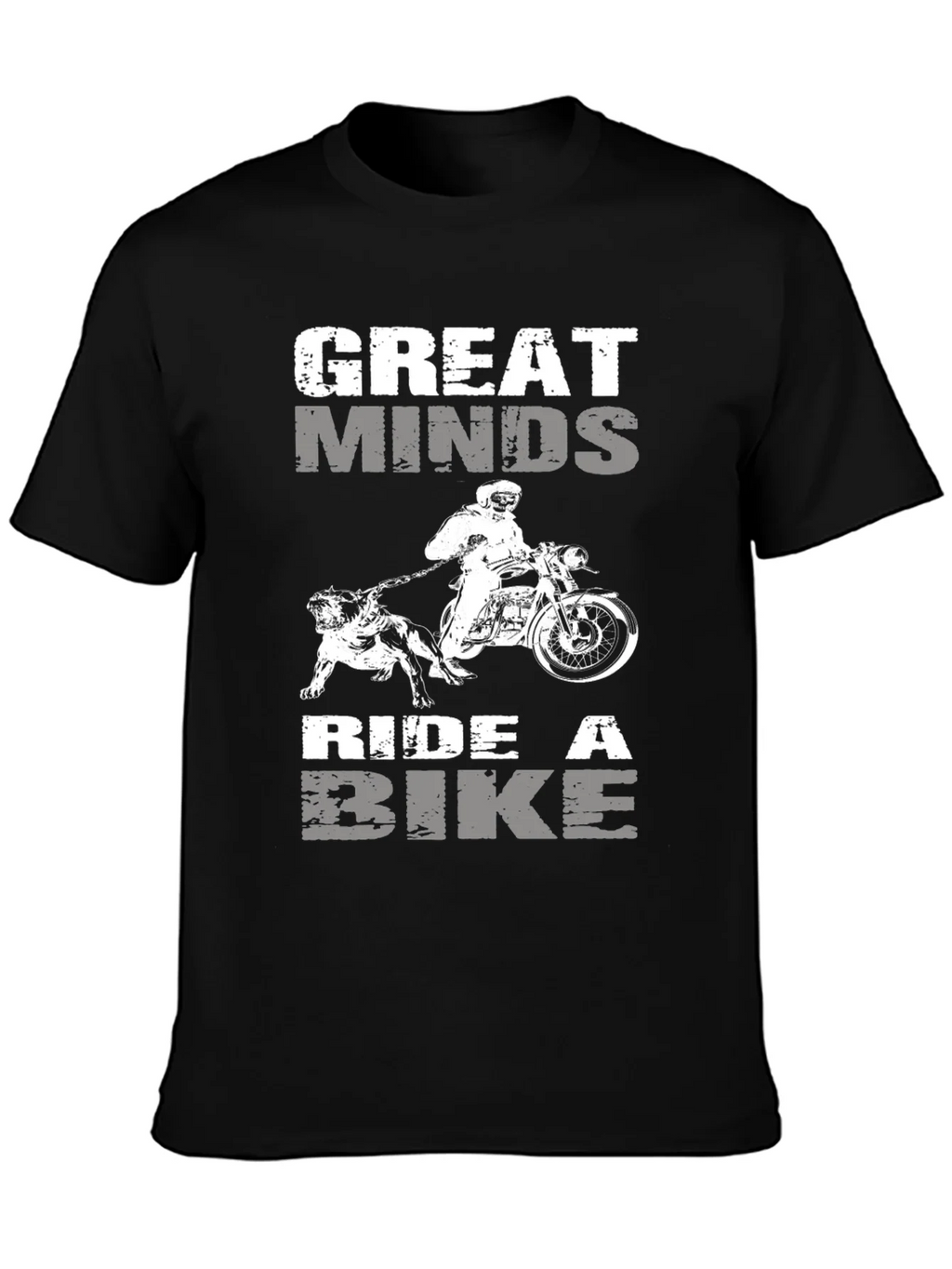 Great Minds Ride Bike Graphic Tee - Black Cotton Blend product image 3