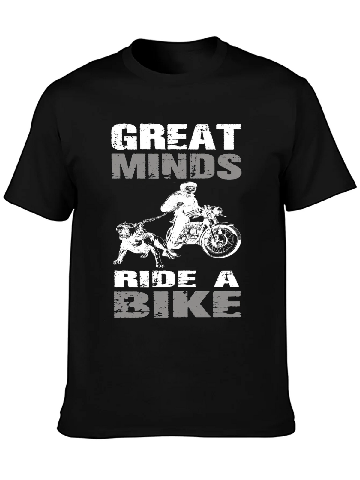 Great Minds Ride Bike Graphic Tee - Black Cotton Blend product image 3