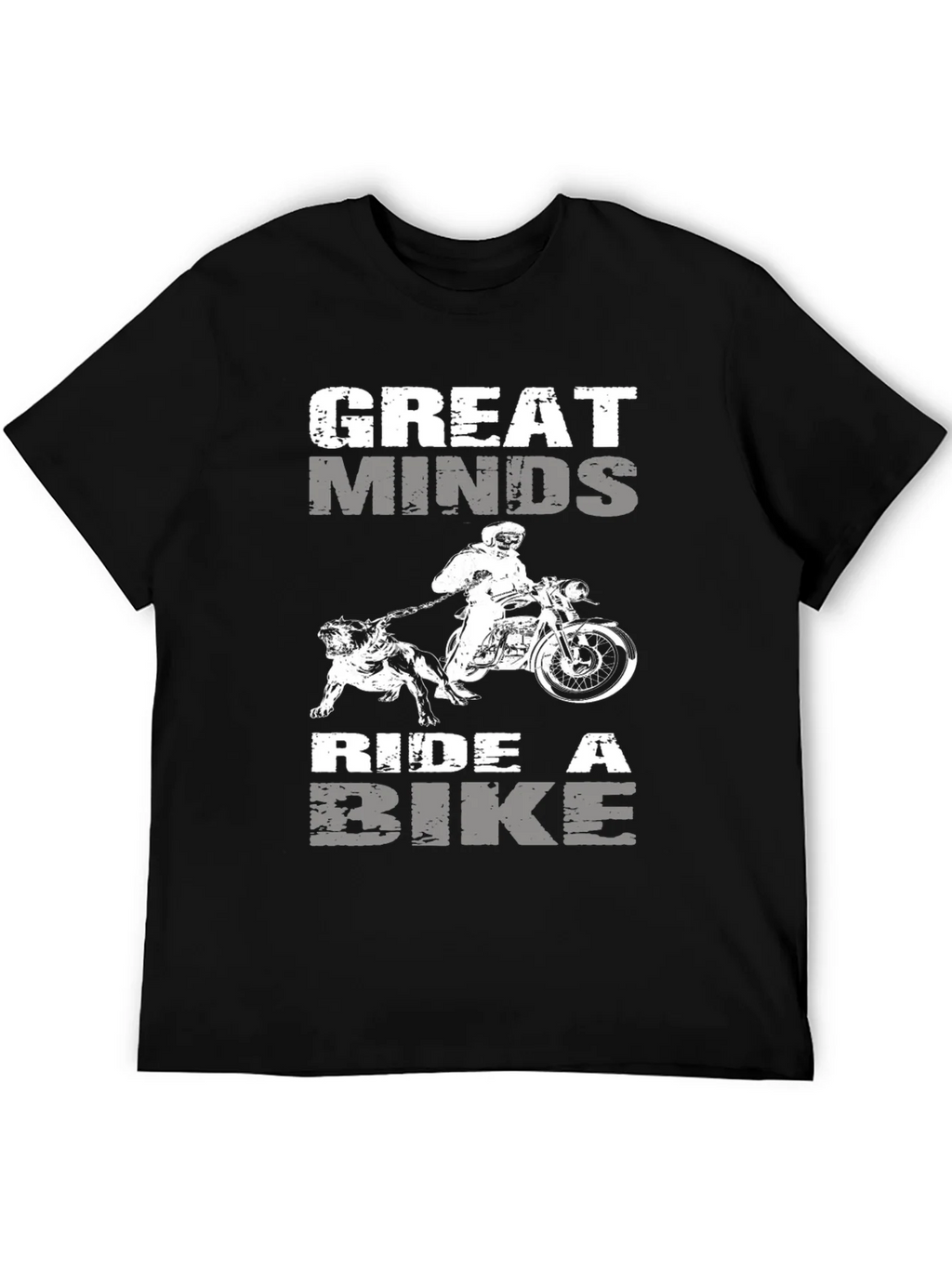 Great Minds Ride Bike Graphic Tee - Black Cotton Blend product image 5