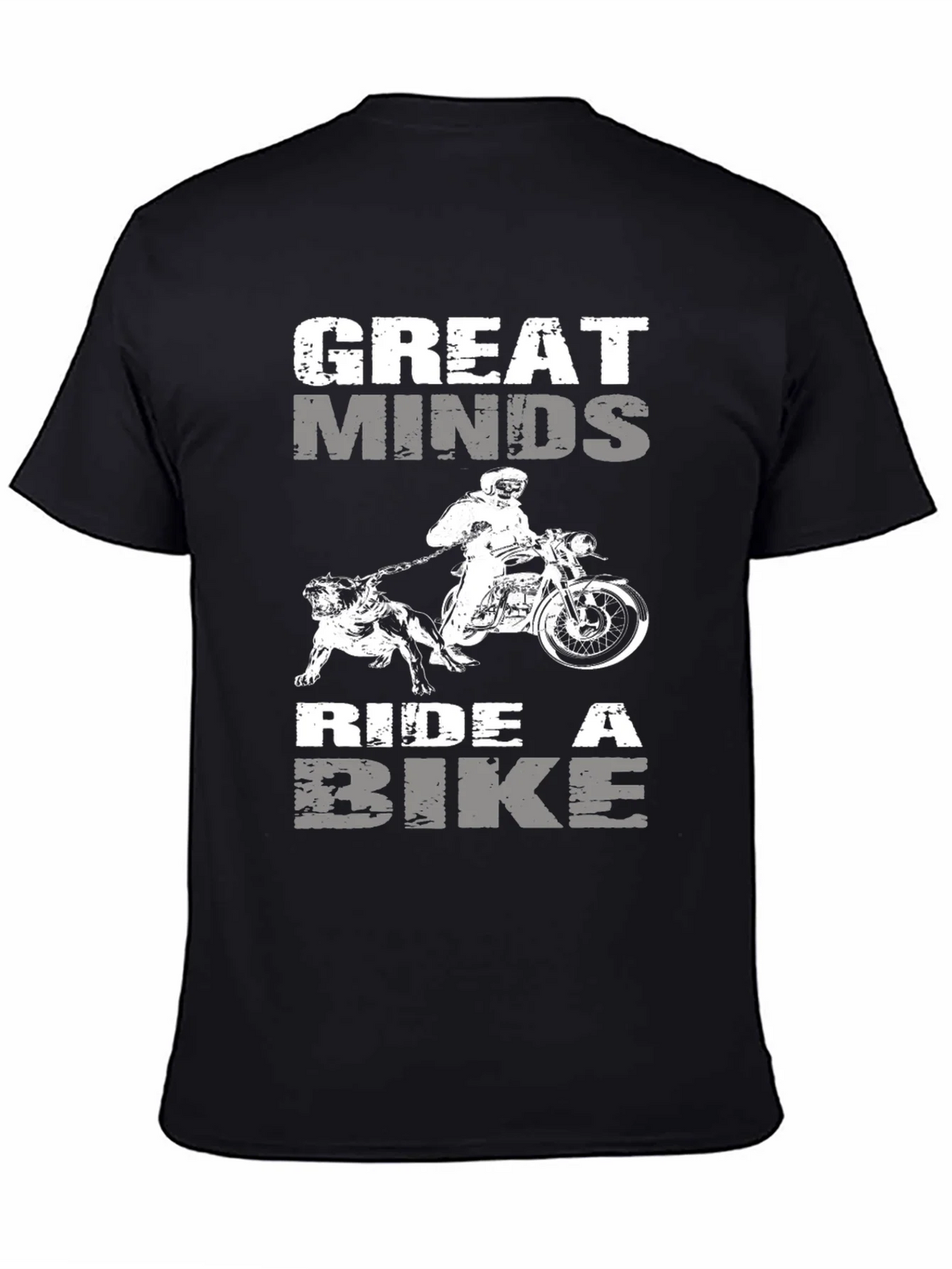 Great Minds Ride Bike Graphic Tee - Black Cotton Blend product image 4