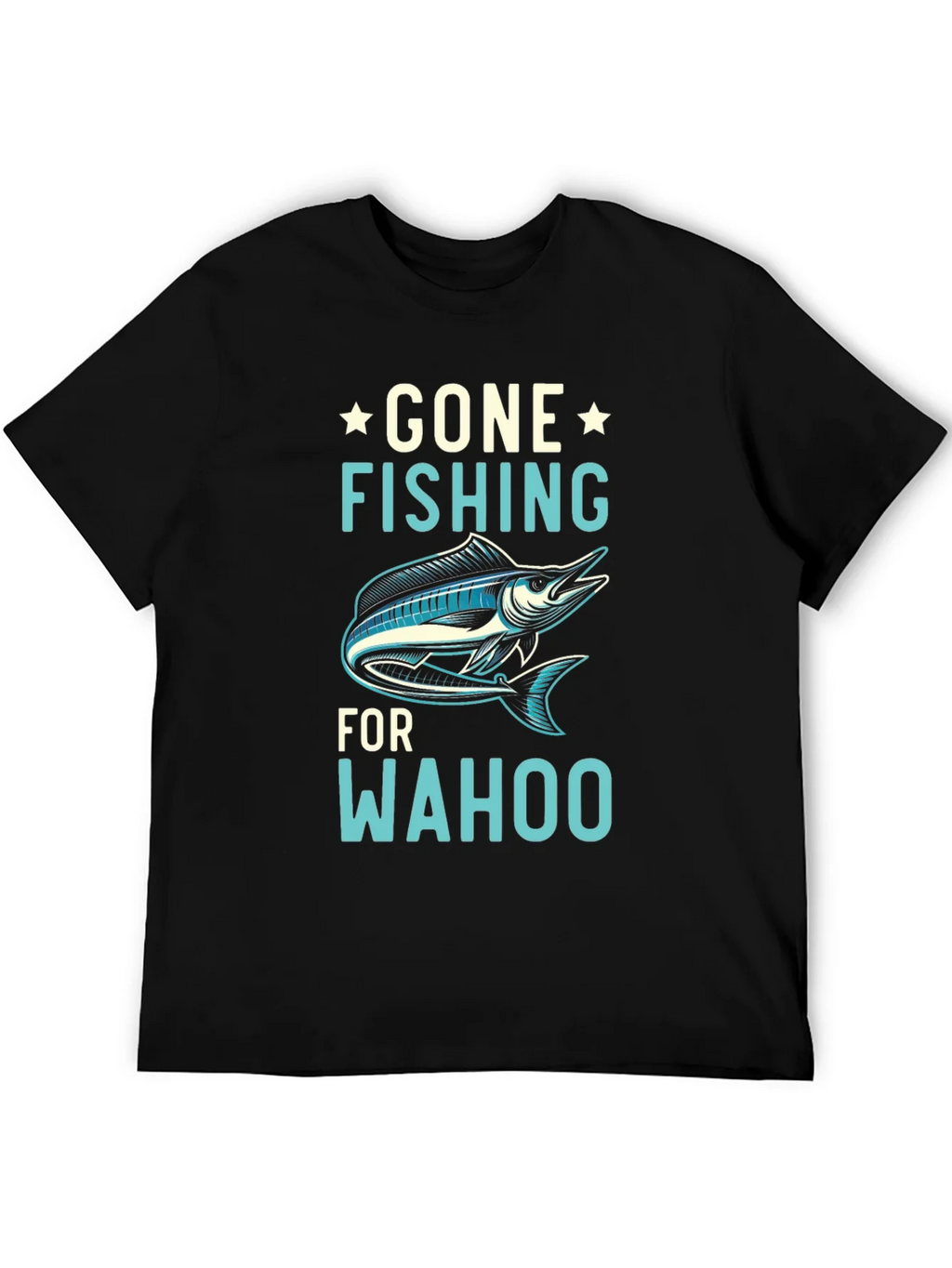 Gone Fishing for Wahoo Graphic Tee - Black product image 2