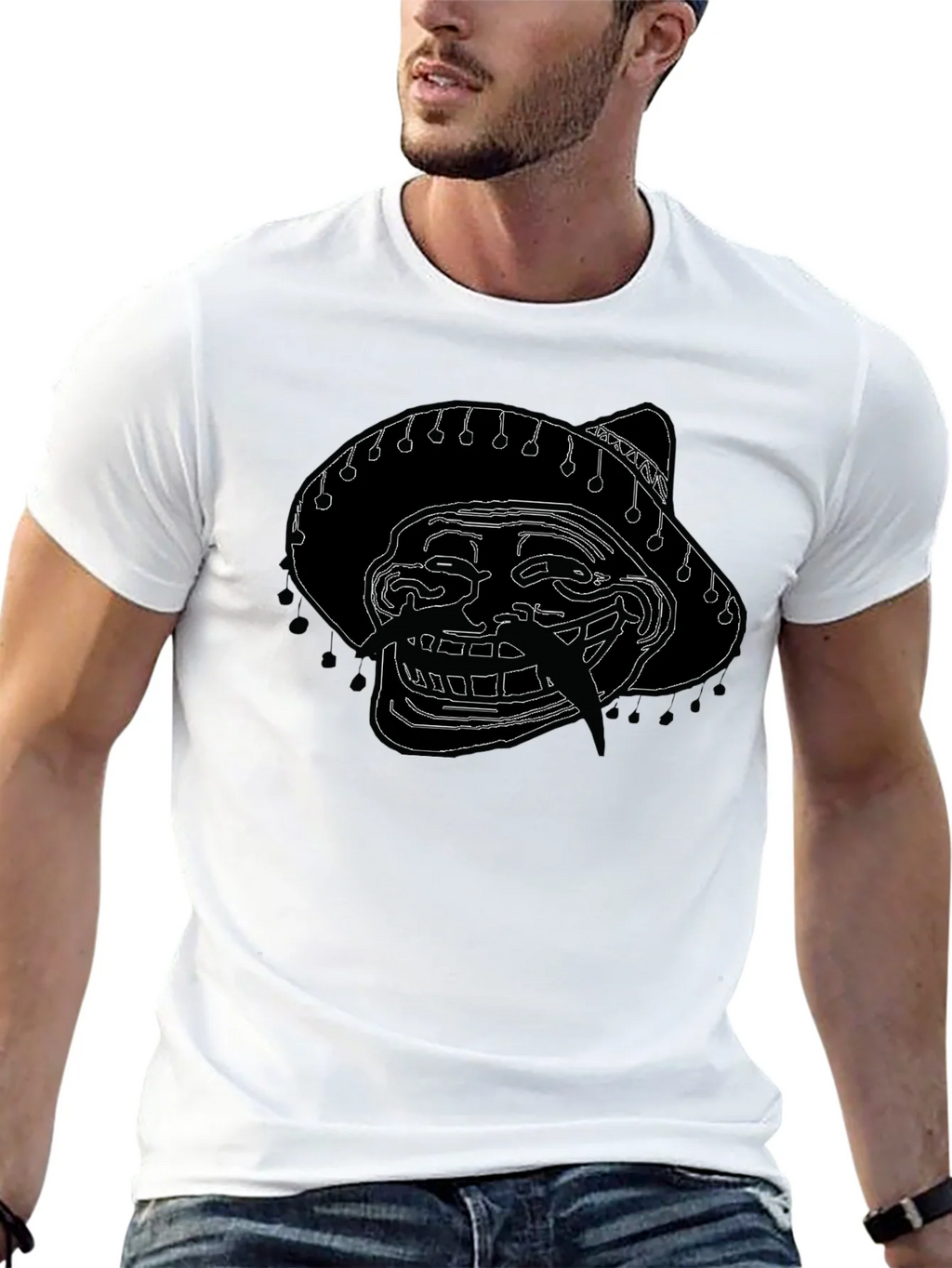 Troll Face Sombrero Graphic T-Shirt product image 12