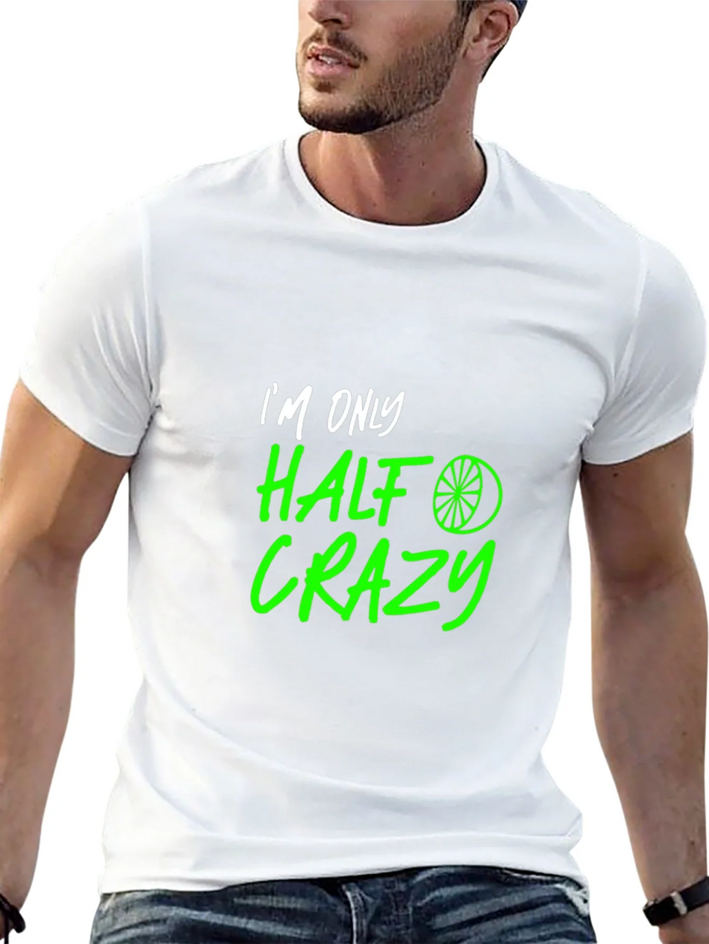 Half Crazy Graphic Tee - Funny Novelty T-Shirt product image 12