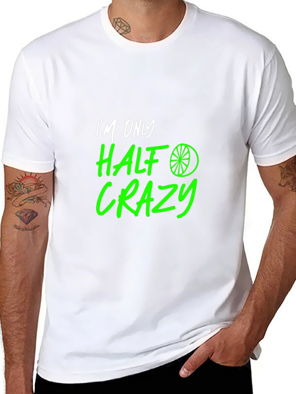 Half Crazy Graphic Tee - Funny Novelty T-Shirt product image 7
