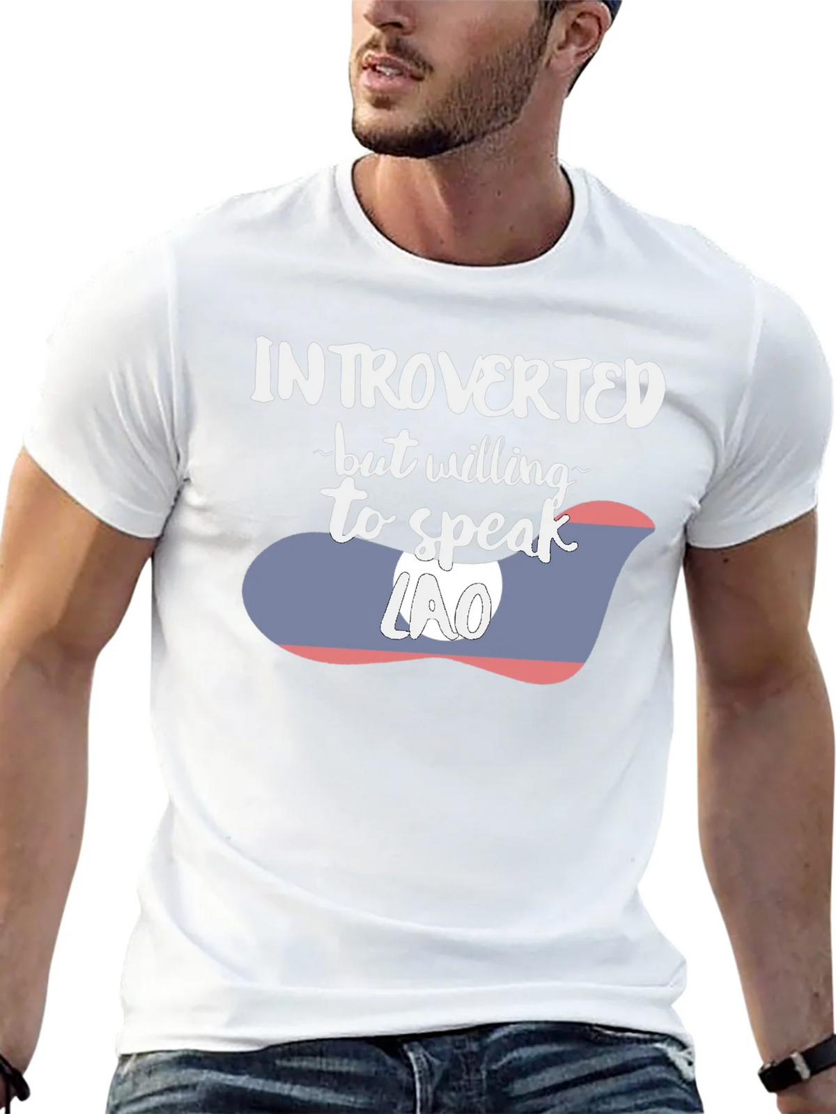 Introverted Lao Flag Graphic Tee product image 12