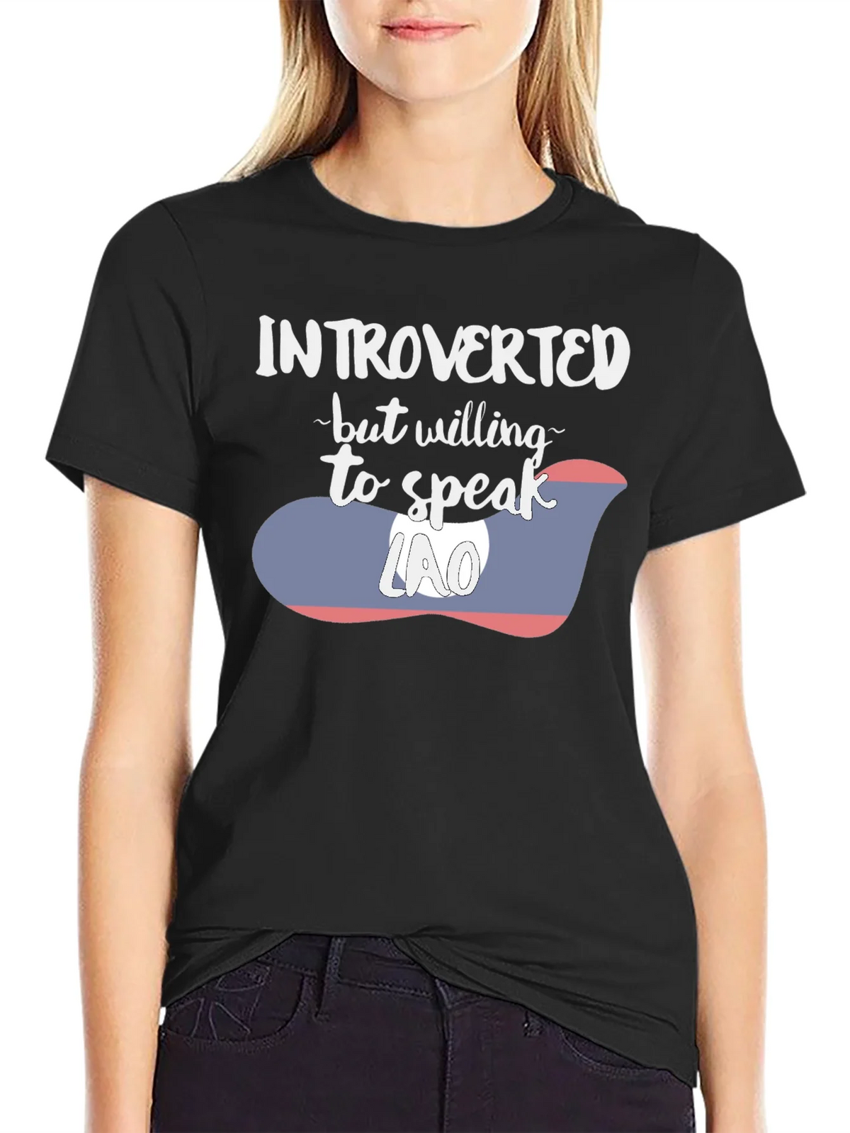 Introverted Lao Flag Graphic Tee product image 2