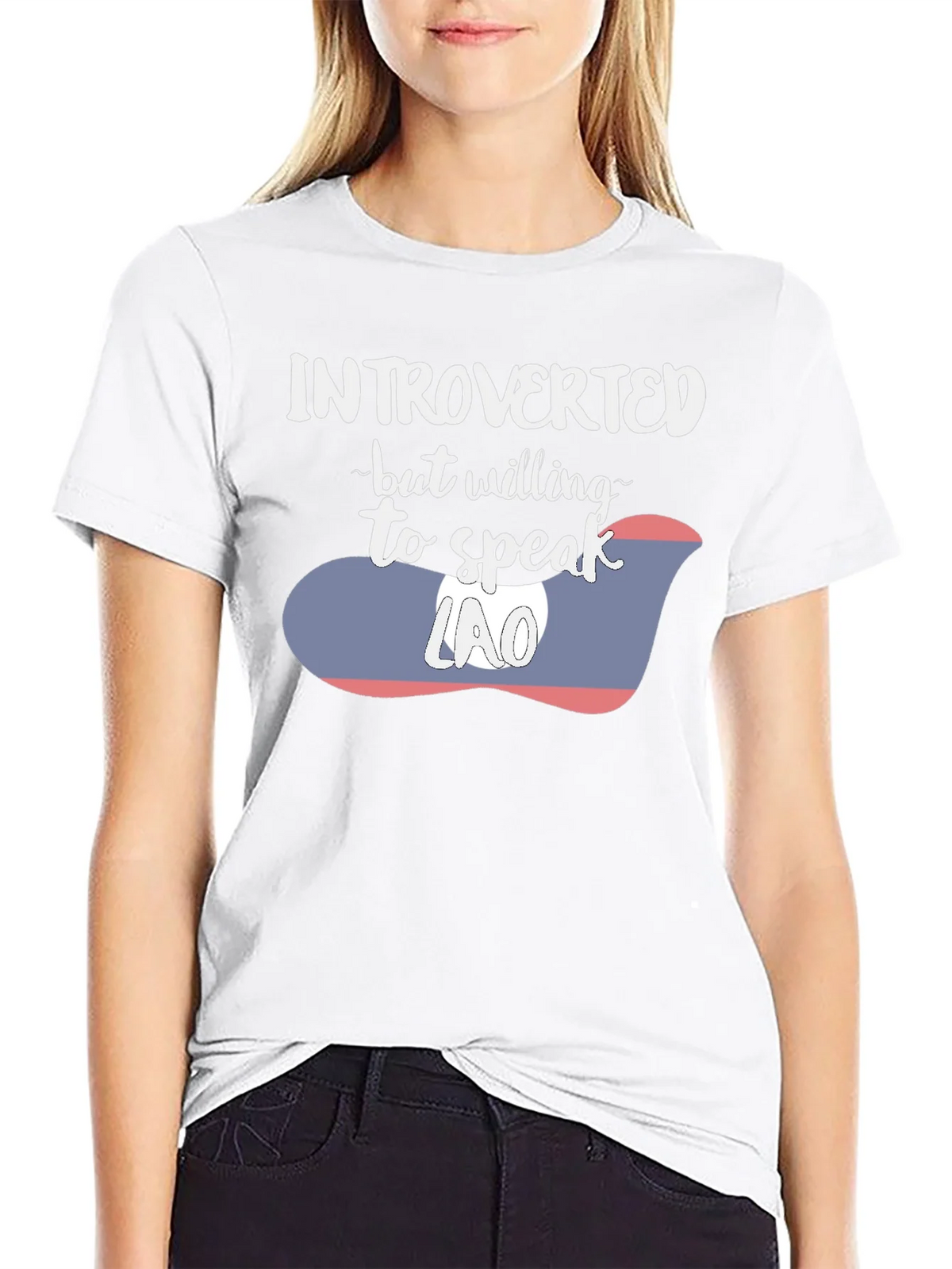 Introverted Lao Flag Graphic Tee product image 8