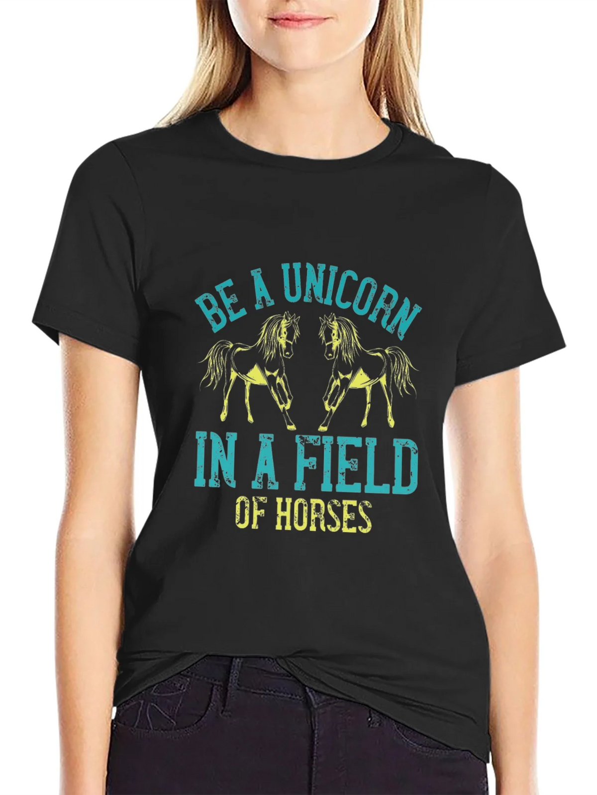 Be A Unicorn In A Field Of Horses Graphic Tee product image 2
