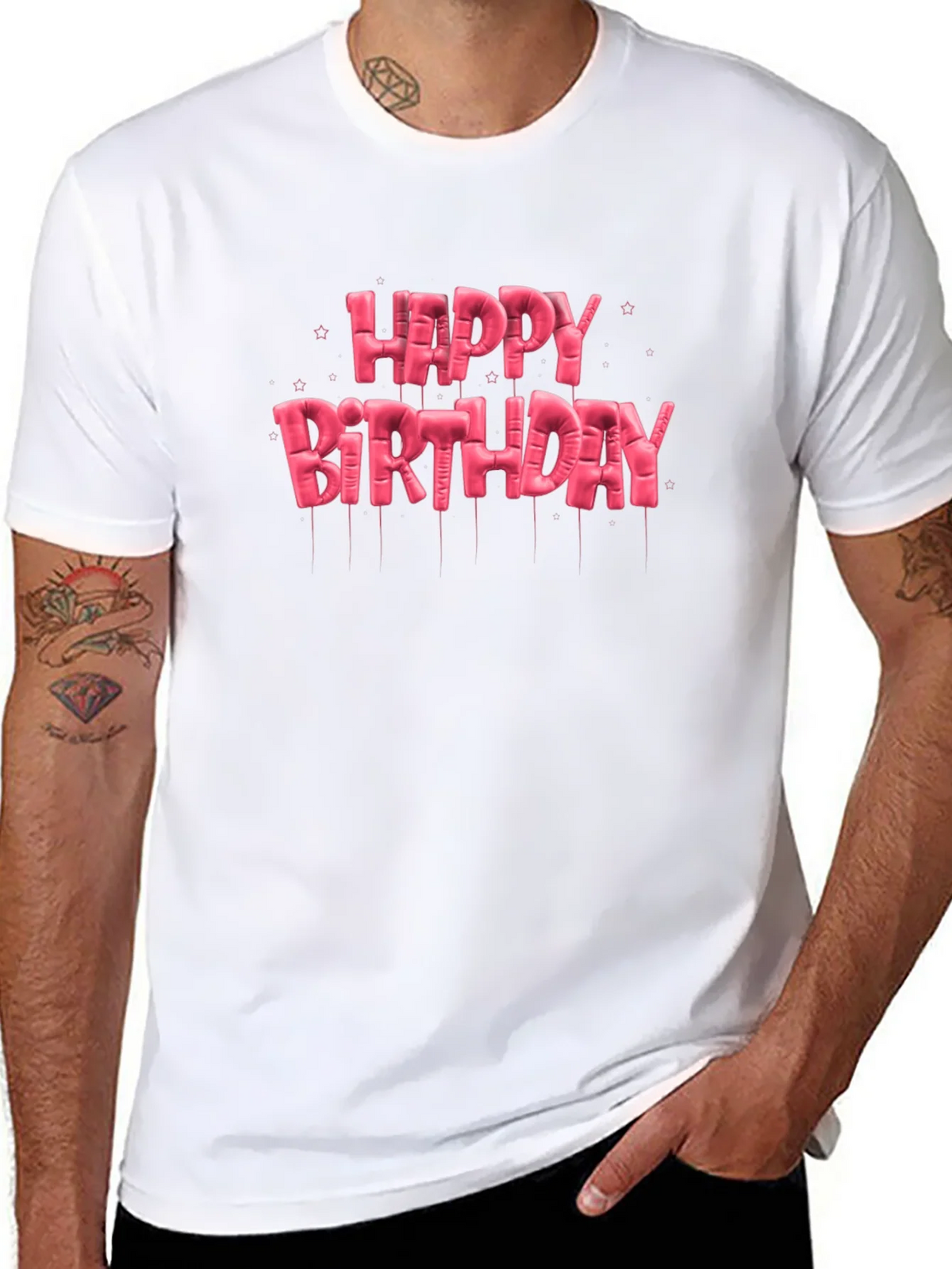 Happy Birthday Balloon Lettering T-Shirt product image 7