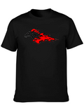 Flaming Horse Graphic Tee - Black Cotton T-Shirt product image 1