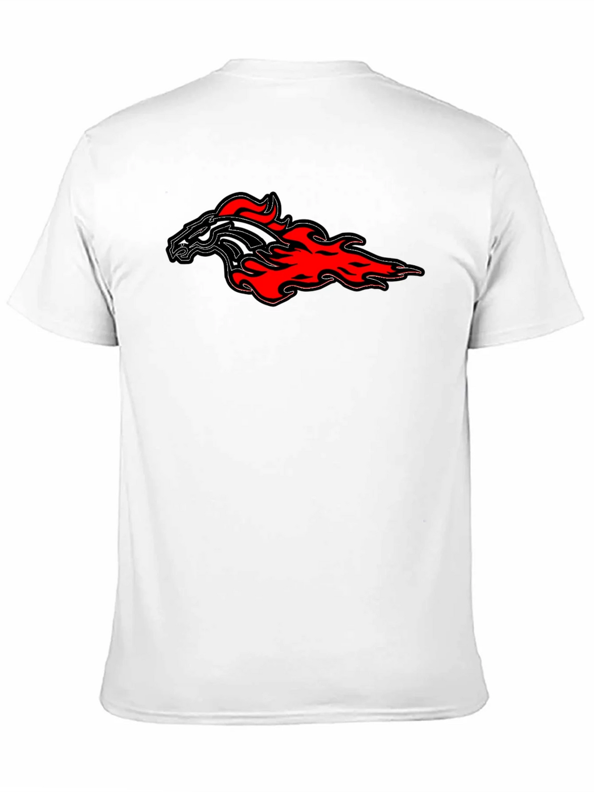 Flaming Horse Graphic Tee - Black Cotton T-Shirt product image 6