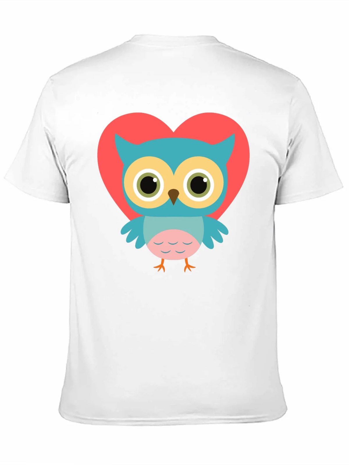 Cute Owl Heart Graphic Black T-Shirt product image 6