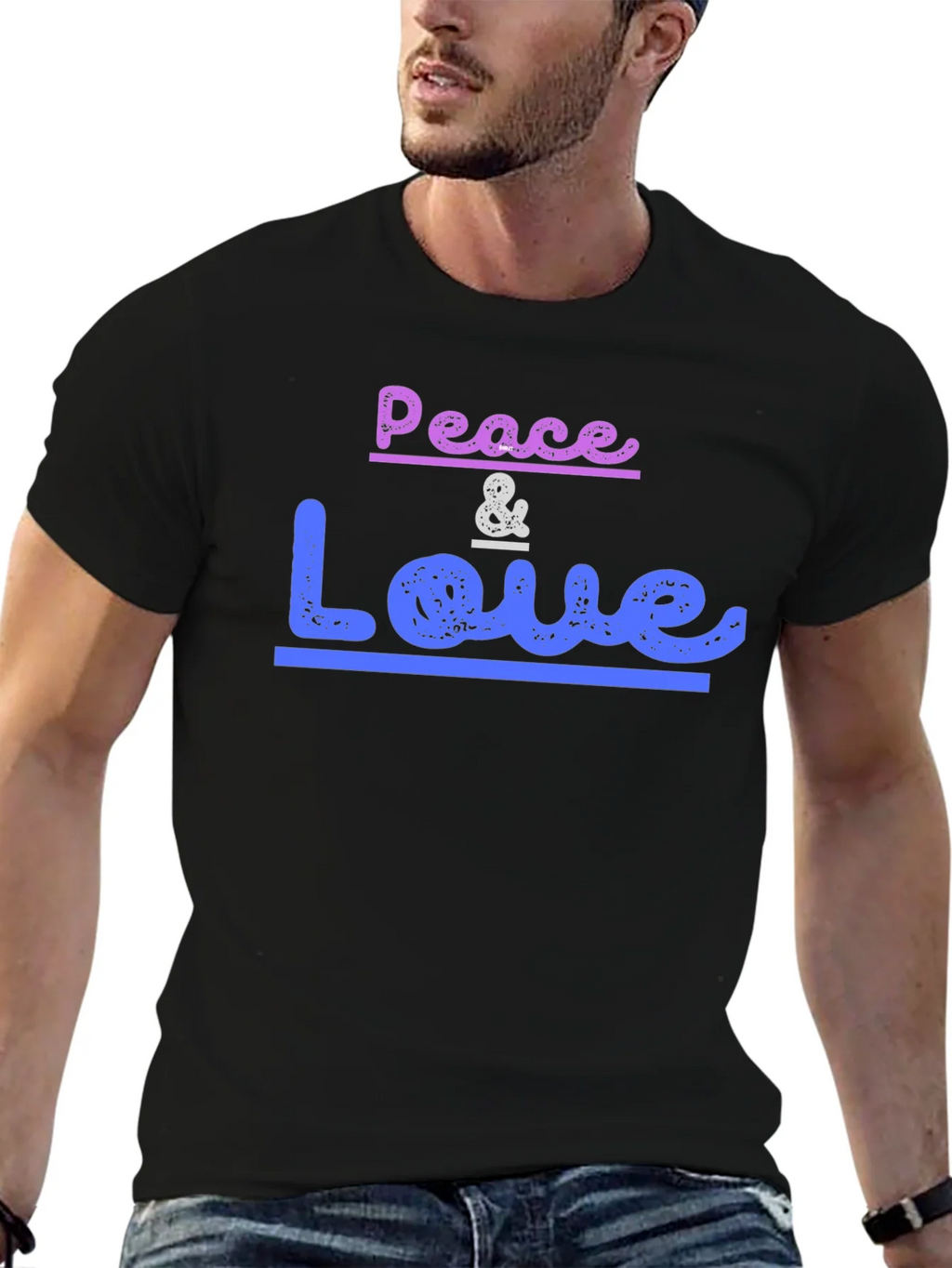 Peace & Love Graphic T-Shirt - Trendy Casual Wear product image 3