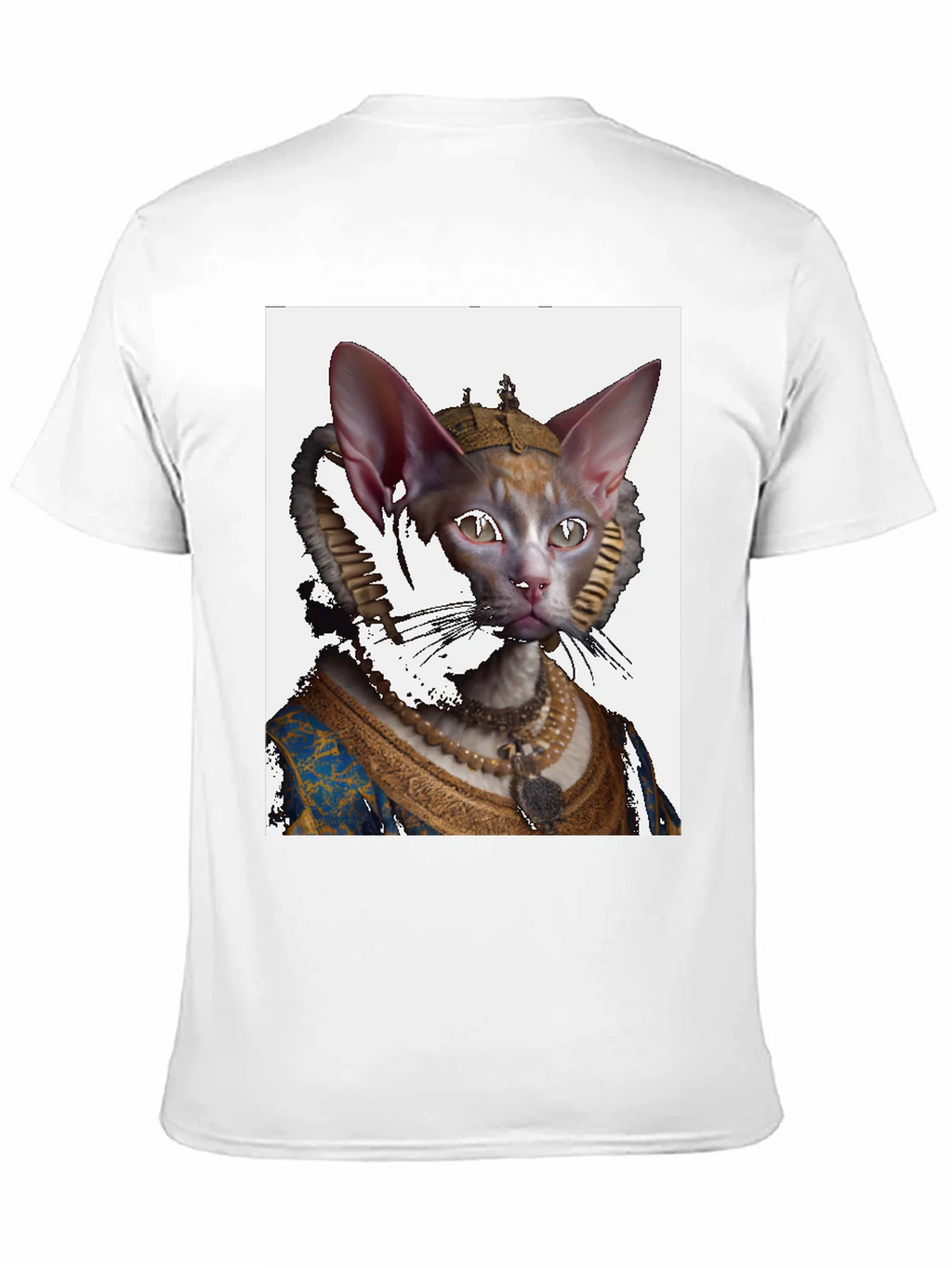 Regal Cat Portrait Black T-Shirt product image 10