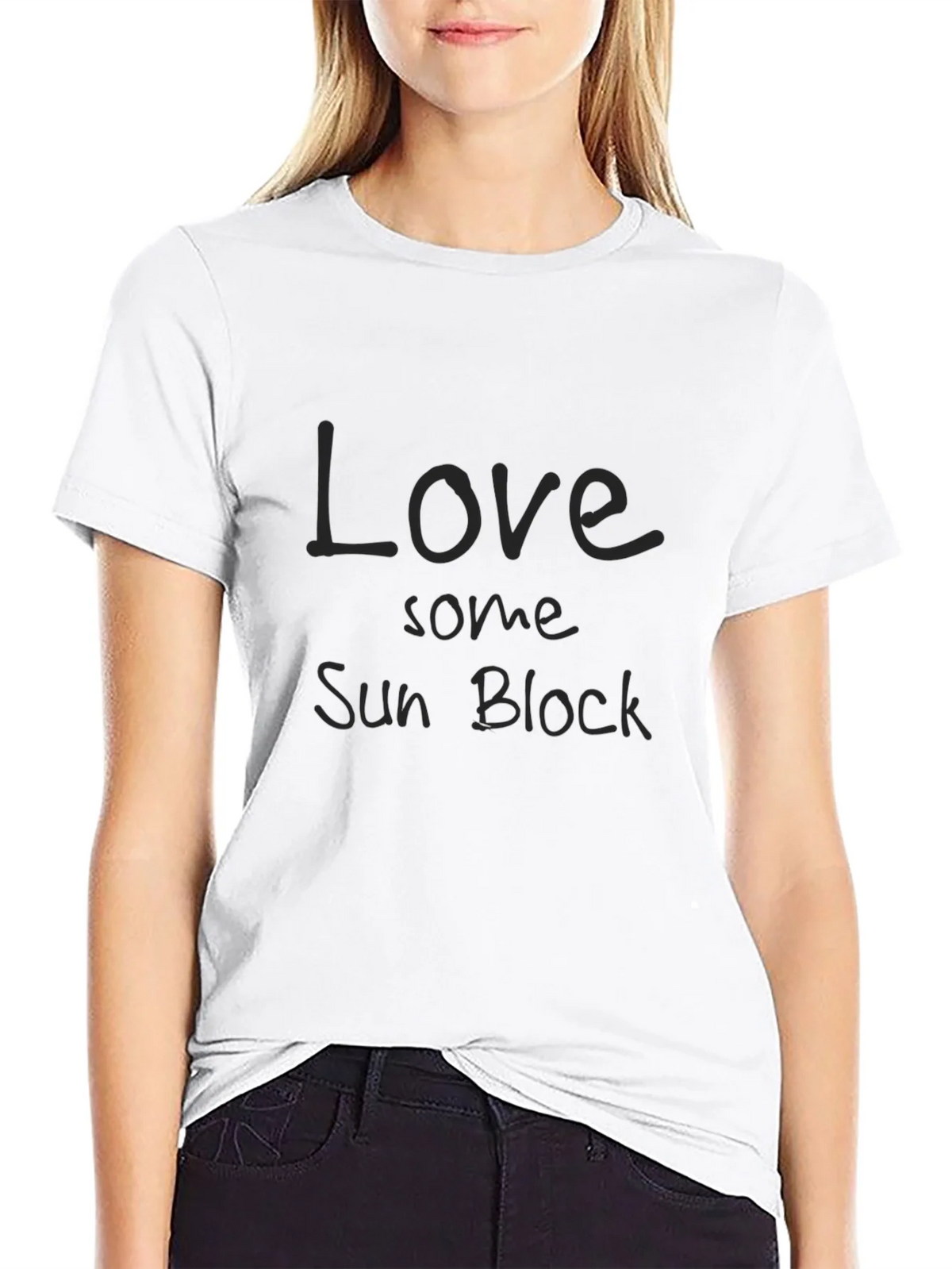 Love Some Sun Block Graphic Tee - Casual Black T-Shirt product image 8