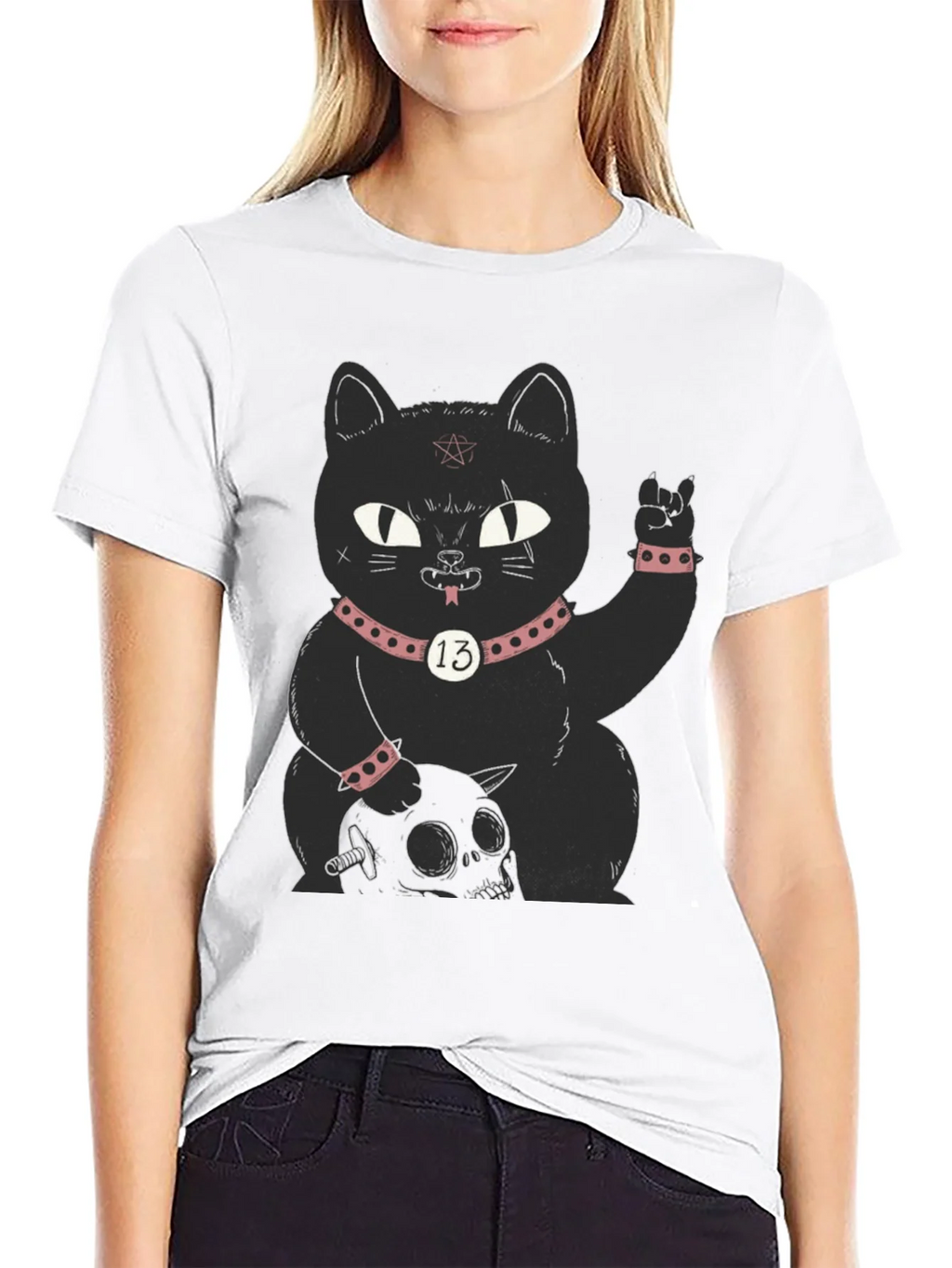 Gothic Black Cat T-Shirt - Rock On! product image 8