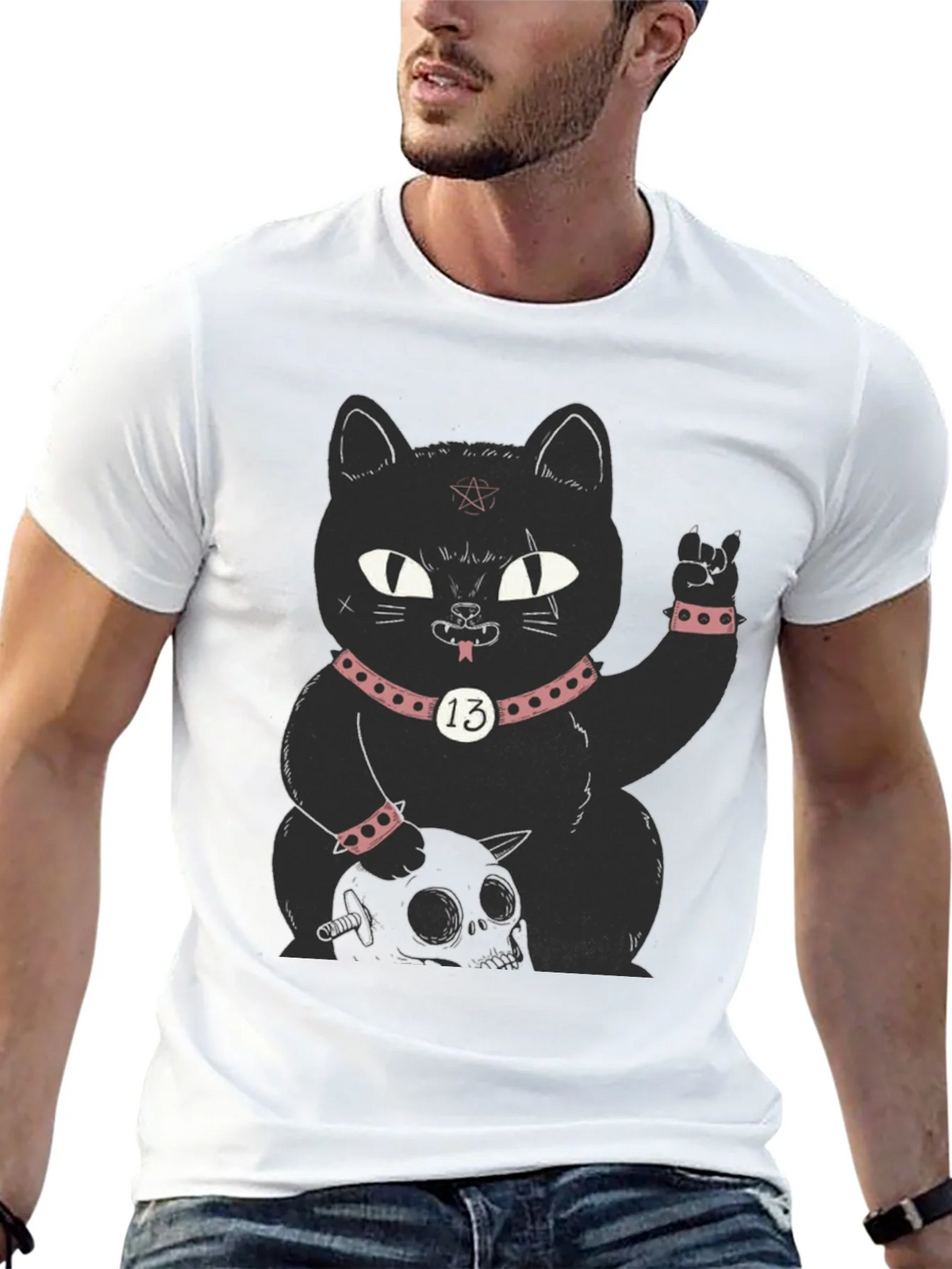 Gothic Black Cat T-Shirt - Rock On! product image 11