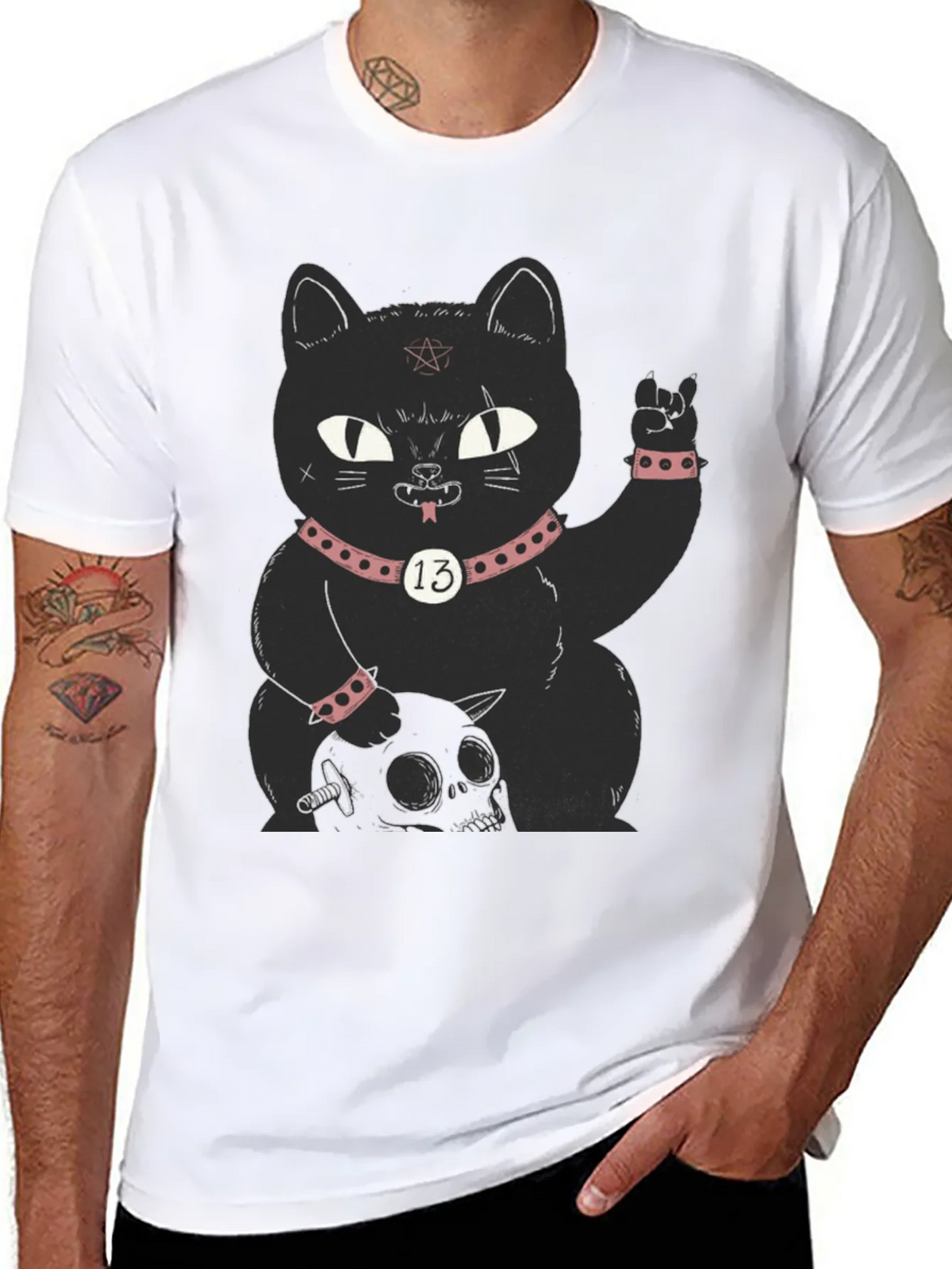 Gothic Black Cat T-Shirt - Rock On! product image 7