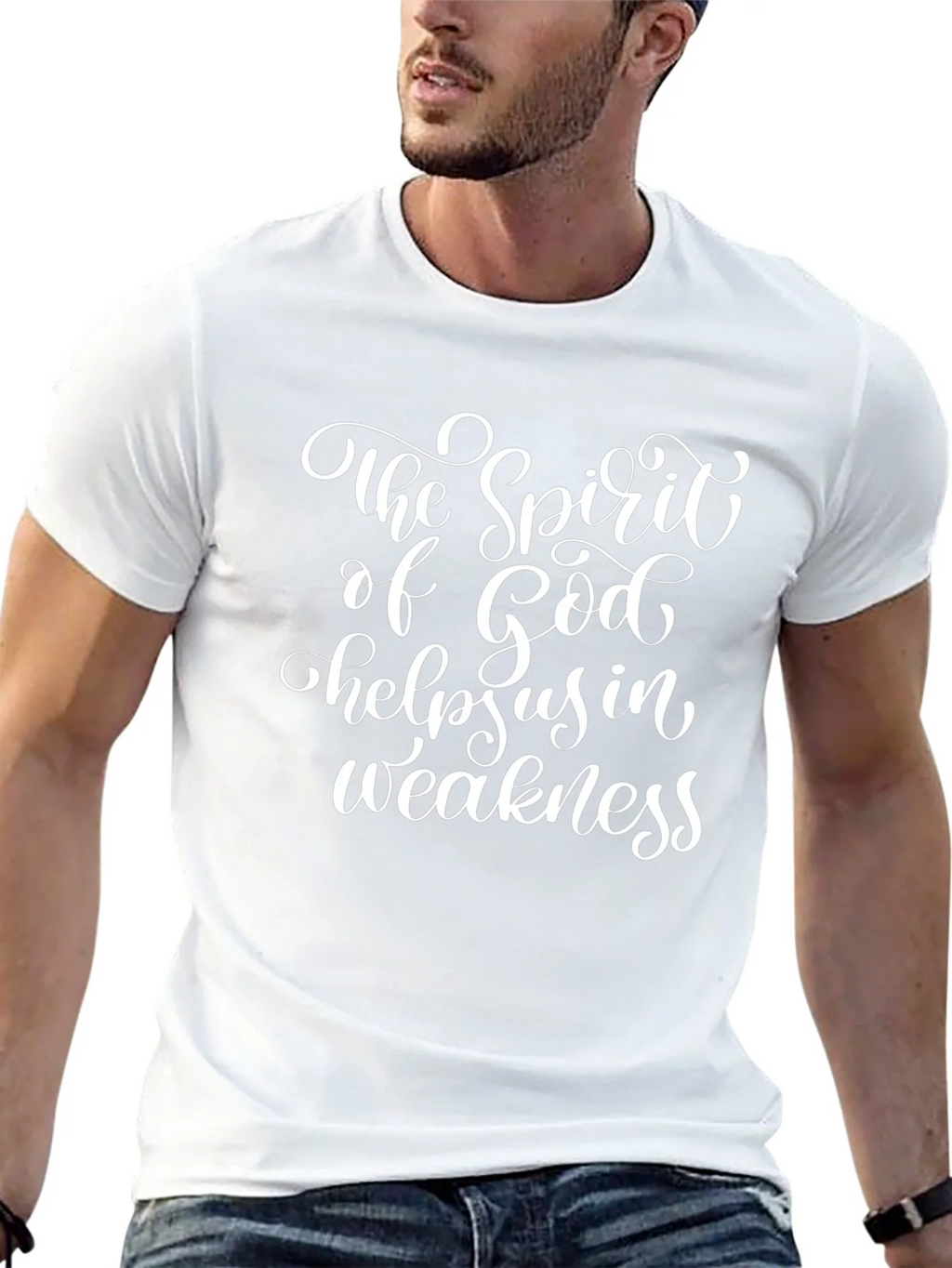 The Spirit of God Helps Us T-Shirt product image 12