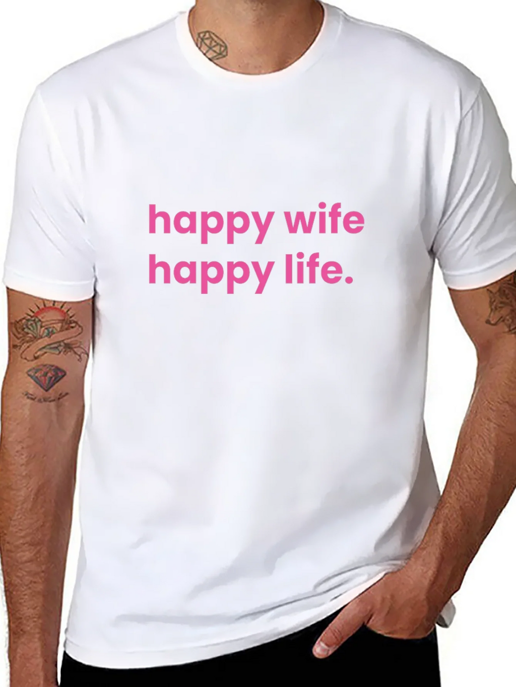Happy Wife Life T-Shirt Funny Husband Gift product image 7