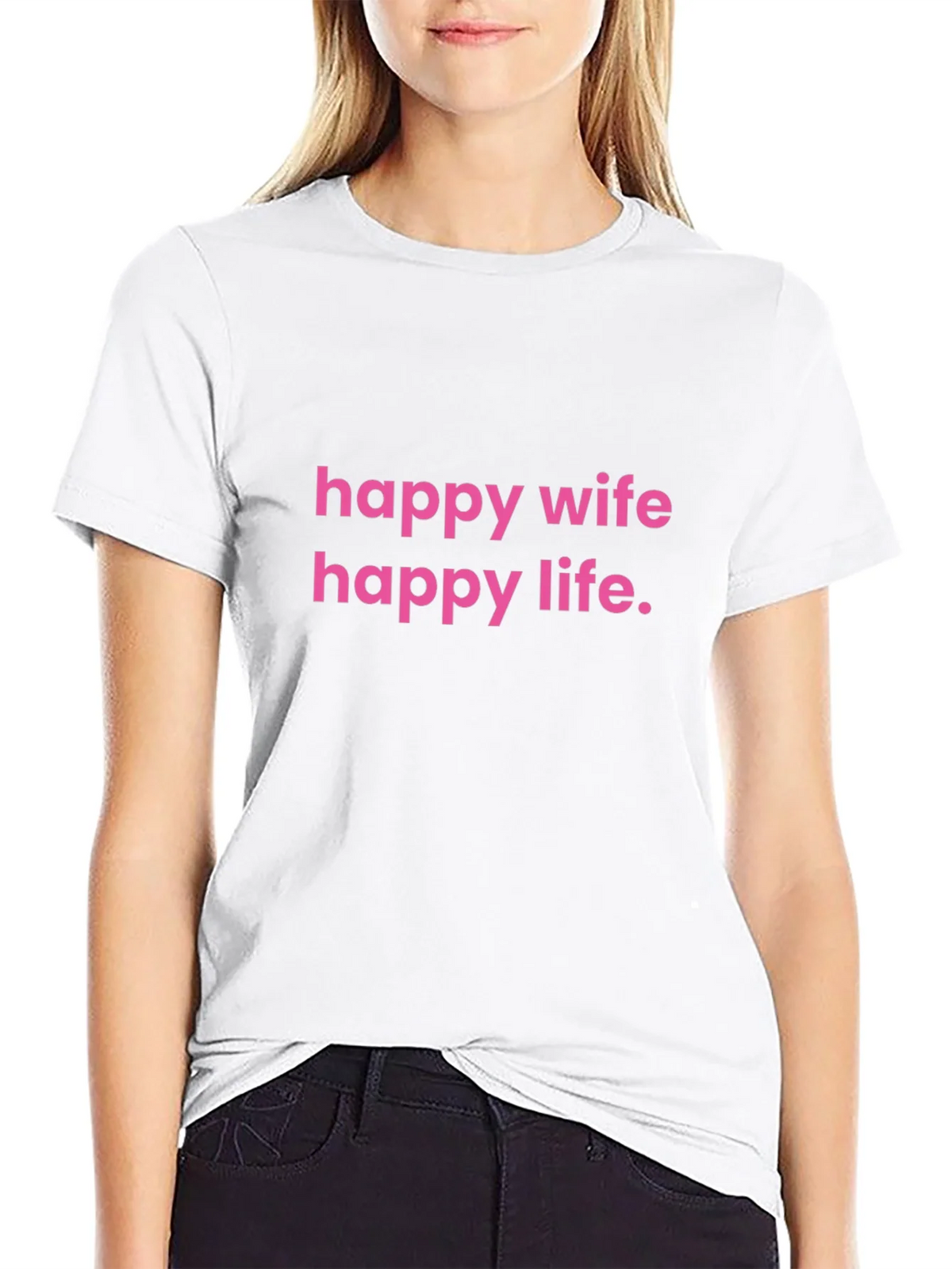Happy Wife Life T-Shirt Funny Husband Gift product image 8