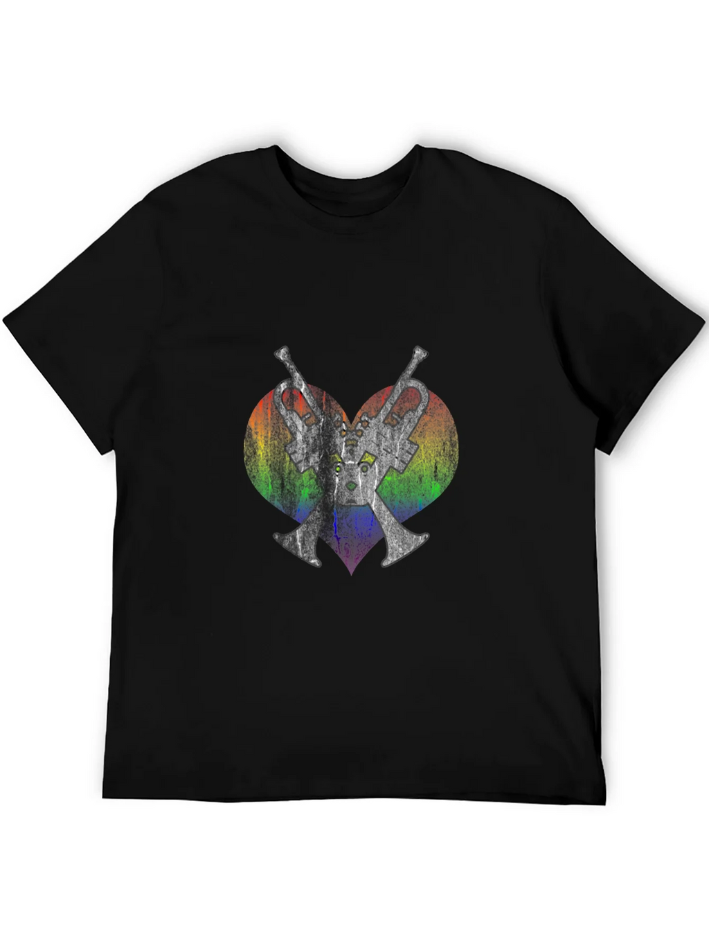 Rainbow Heart Trumpet T-Shirt product image 5
