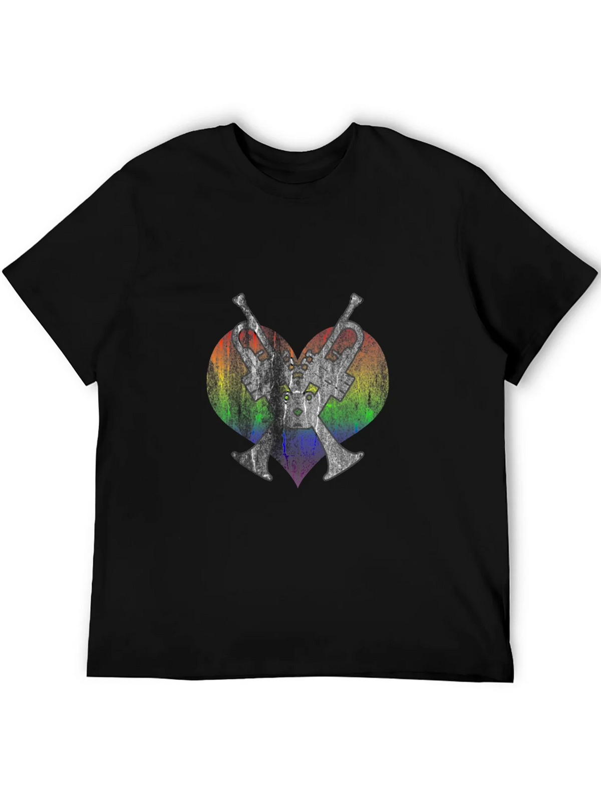 Rainbow Heart Trumpet T-Shirt product image 5