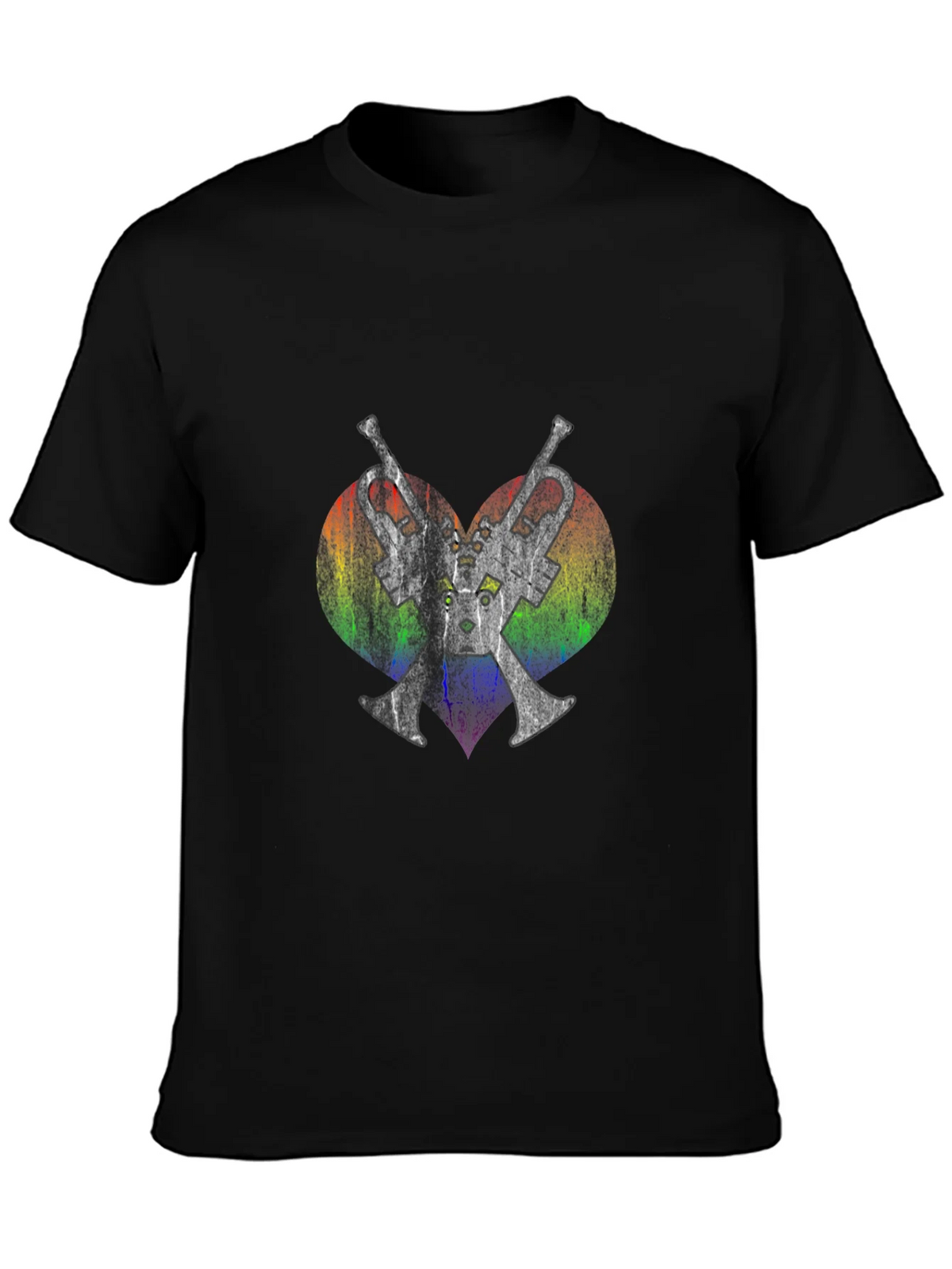 Rainbow Heart Trumpet T-Shirt product image 3