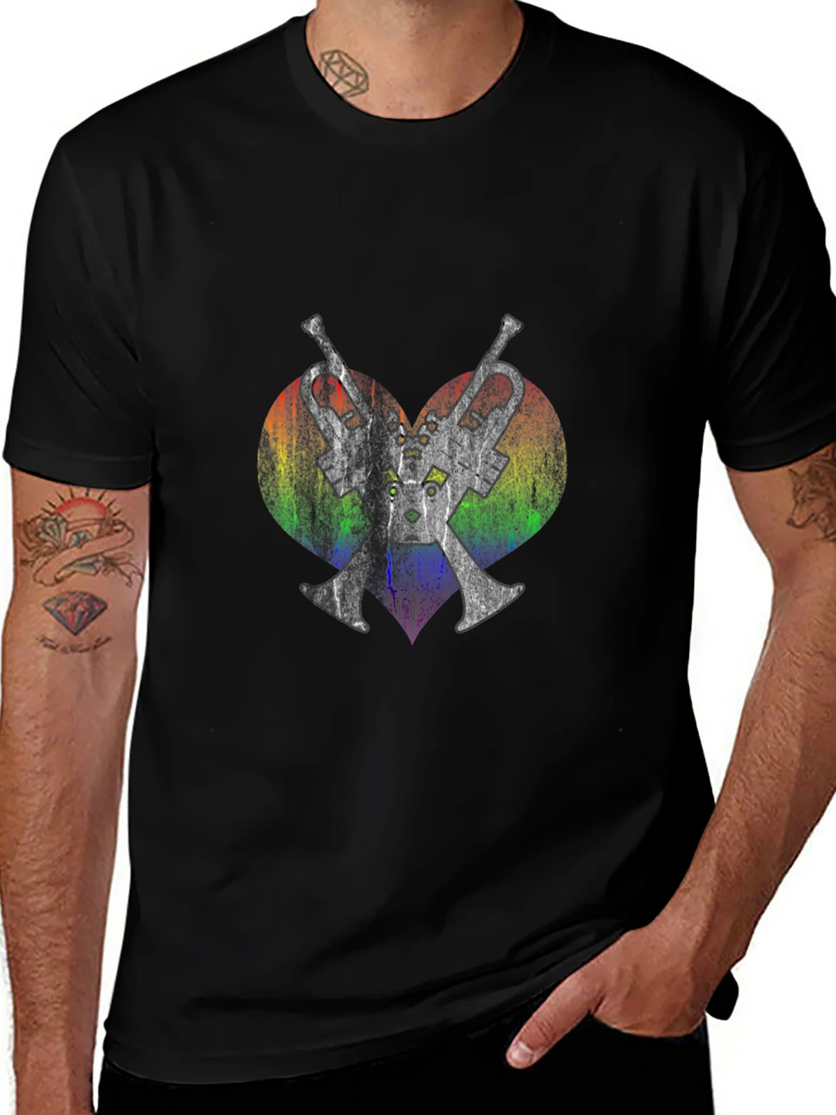 Rainbow Heart Trumpet T-Shirt product image 1