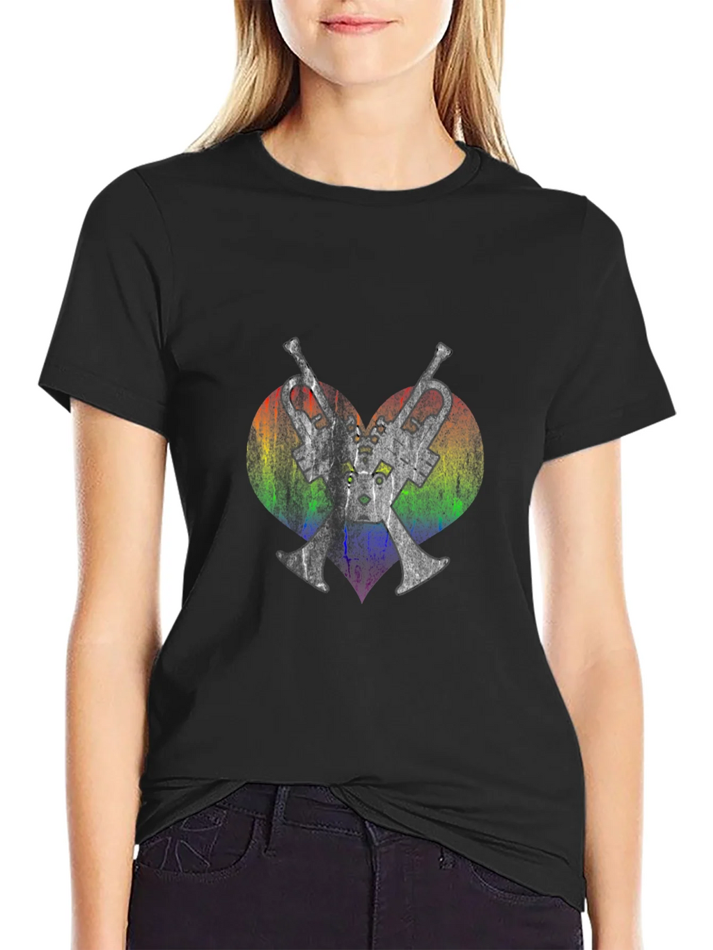 Rainbow Heart Trumpet T-Shirt product image 2