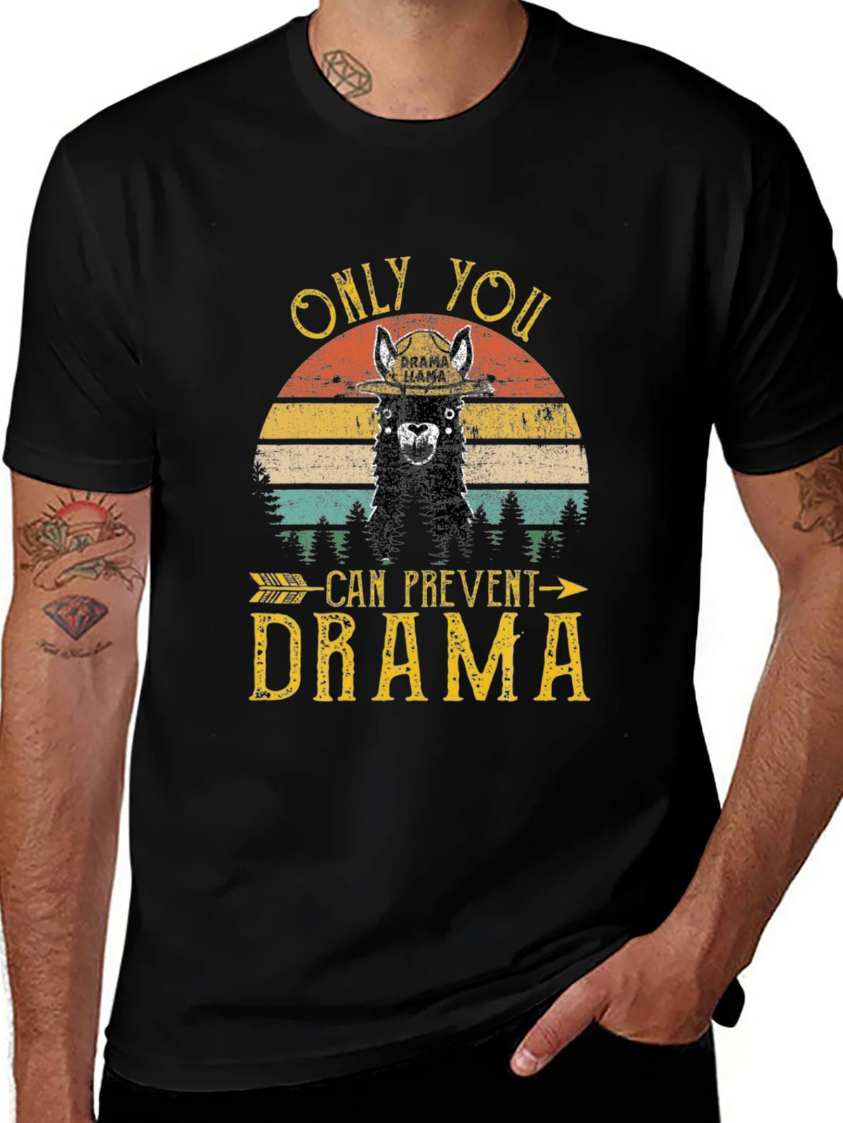 Drama Llama Graphic T-Shirt - Prevent Tee product image 1