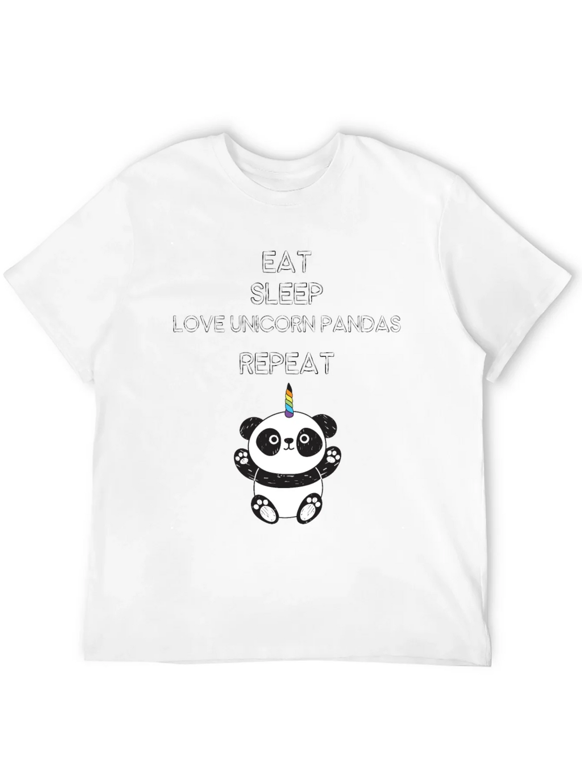 Unicorn Panda Black T-Shirt product image 11