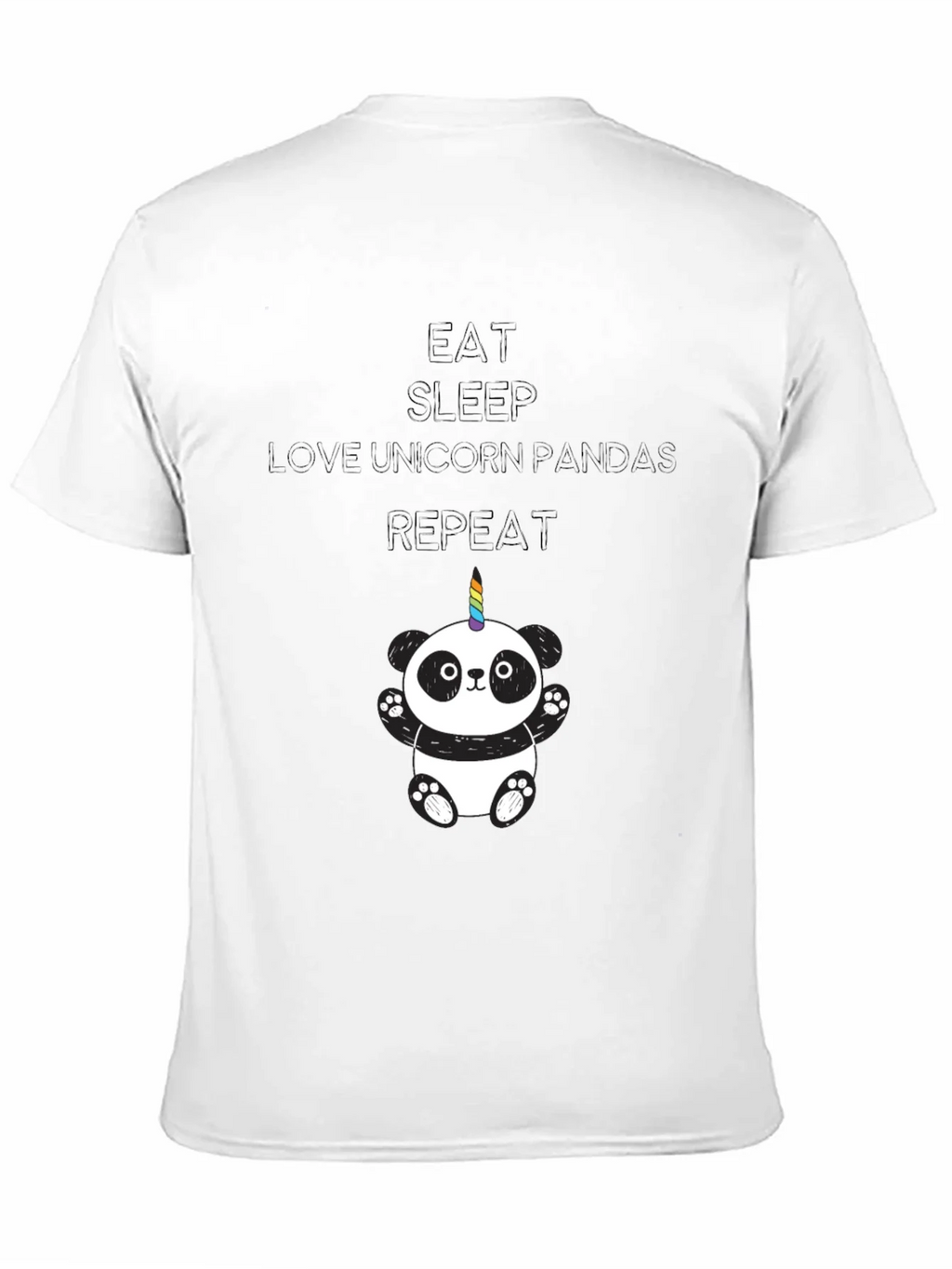Unicorn Panda Black T-Shirt product image 10