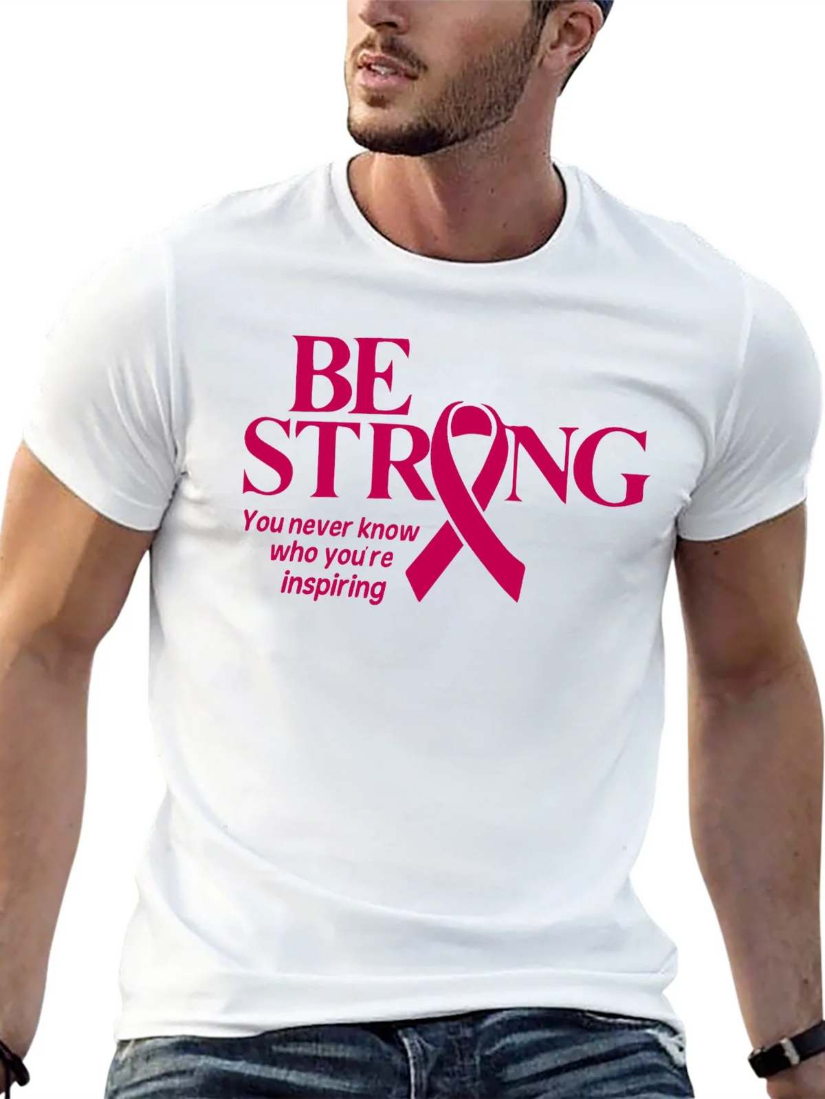 Be Strong Breast Cancer Awareness T-Shirt product image 10