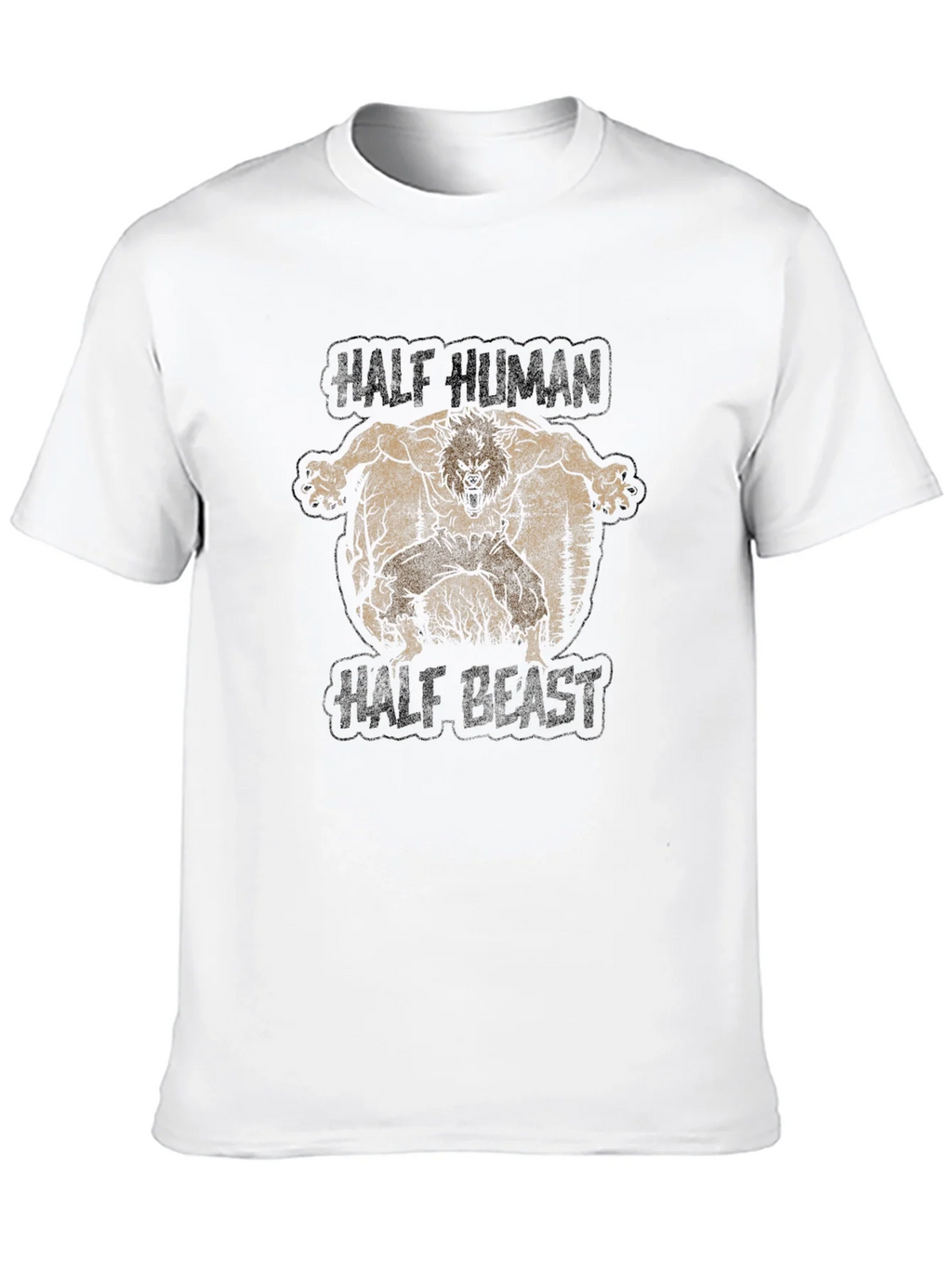 Half Human Beast Graphic T-Shirt product image 7