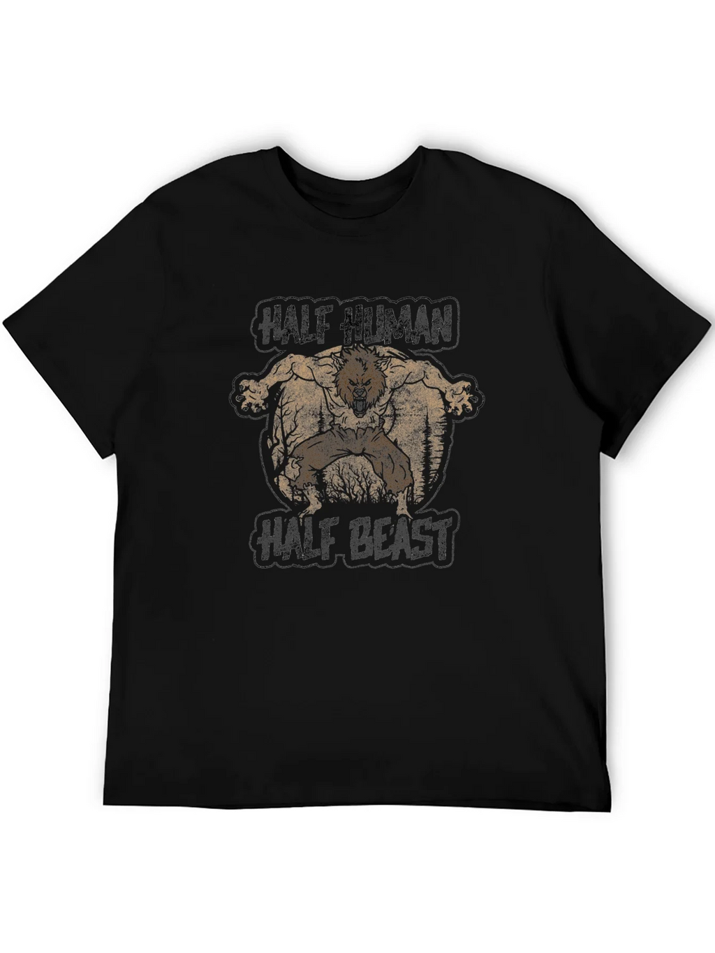 Half Human Beast Graphic T-Shirt product image 4