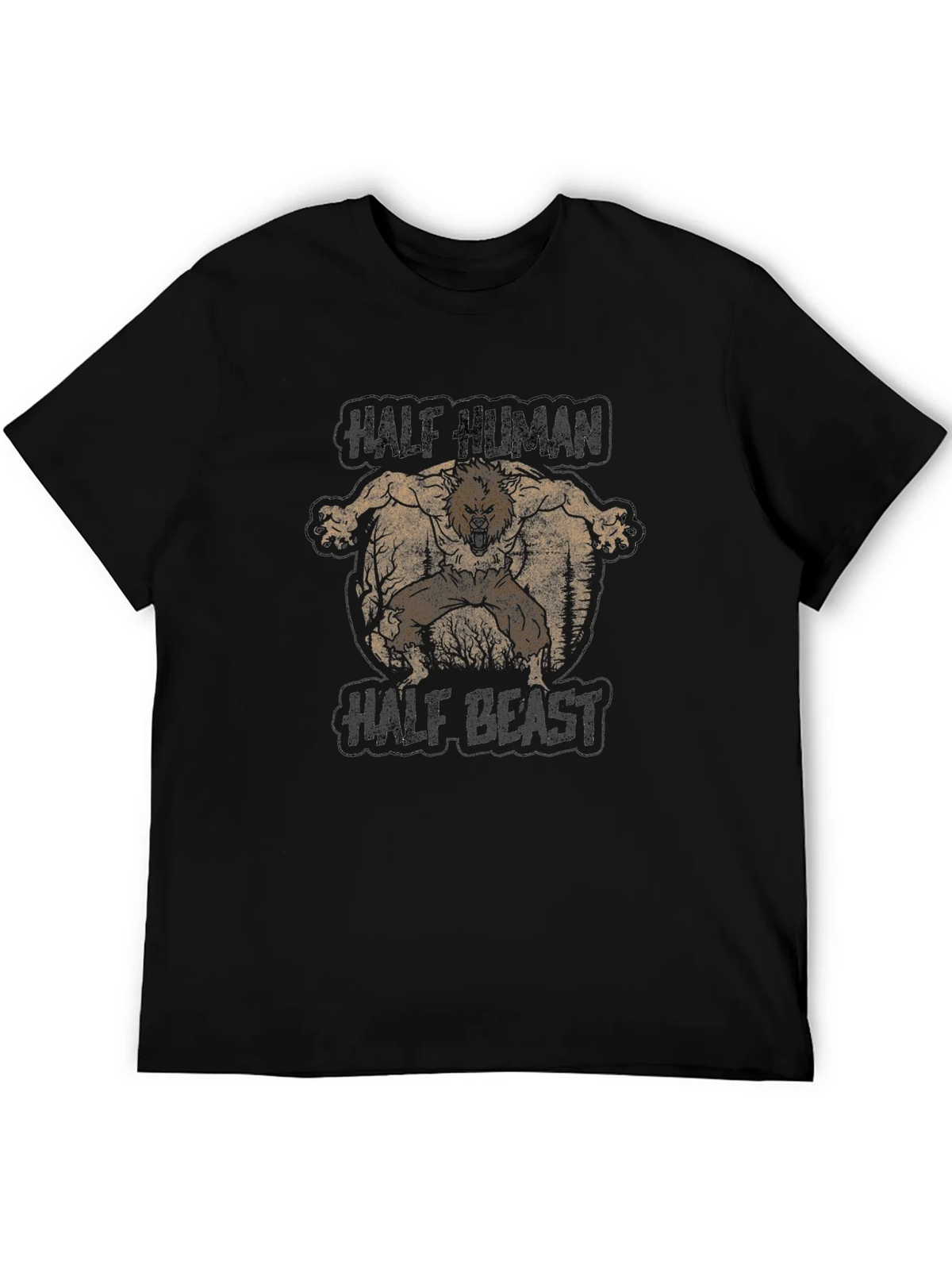 Half Human Beast Graphic T-Shirt product image 4