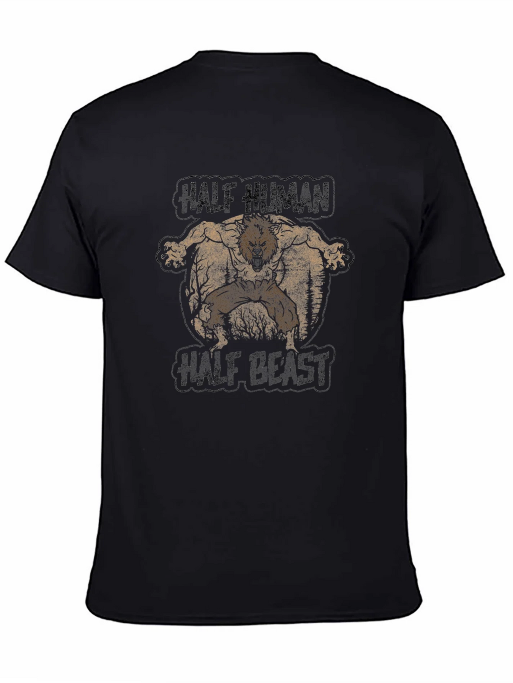 Half Human Beast Graphic T-Shirt product image 3